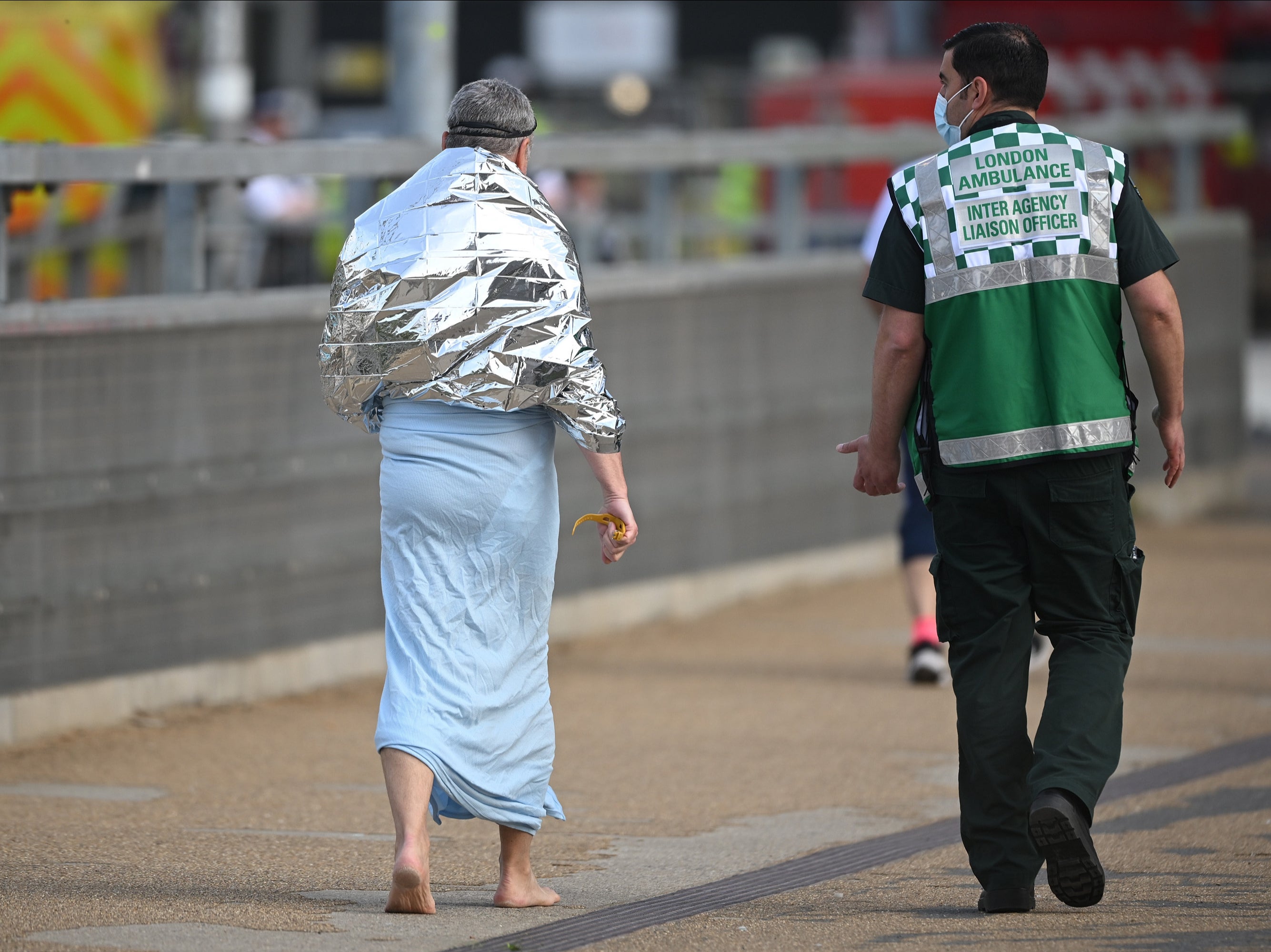 Hundreds of people left the pool and dozens were treated for breathing issues at the scene