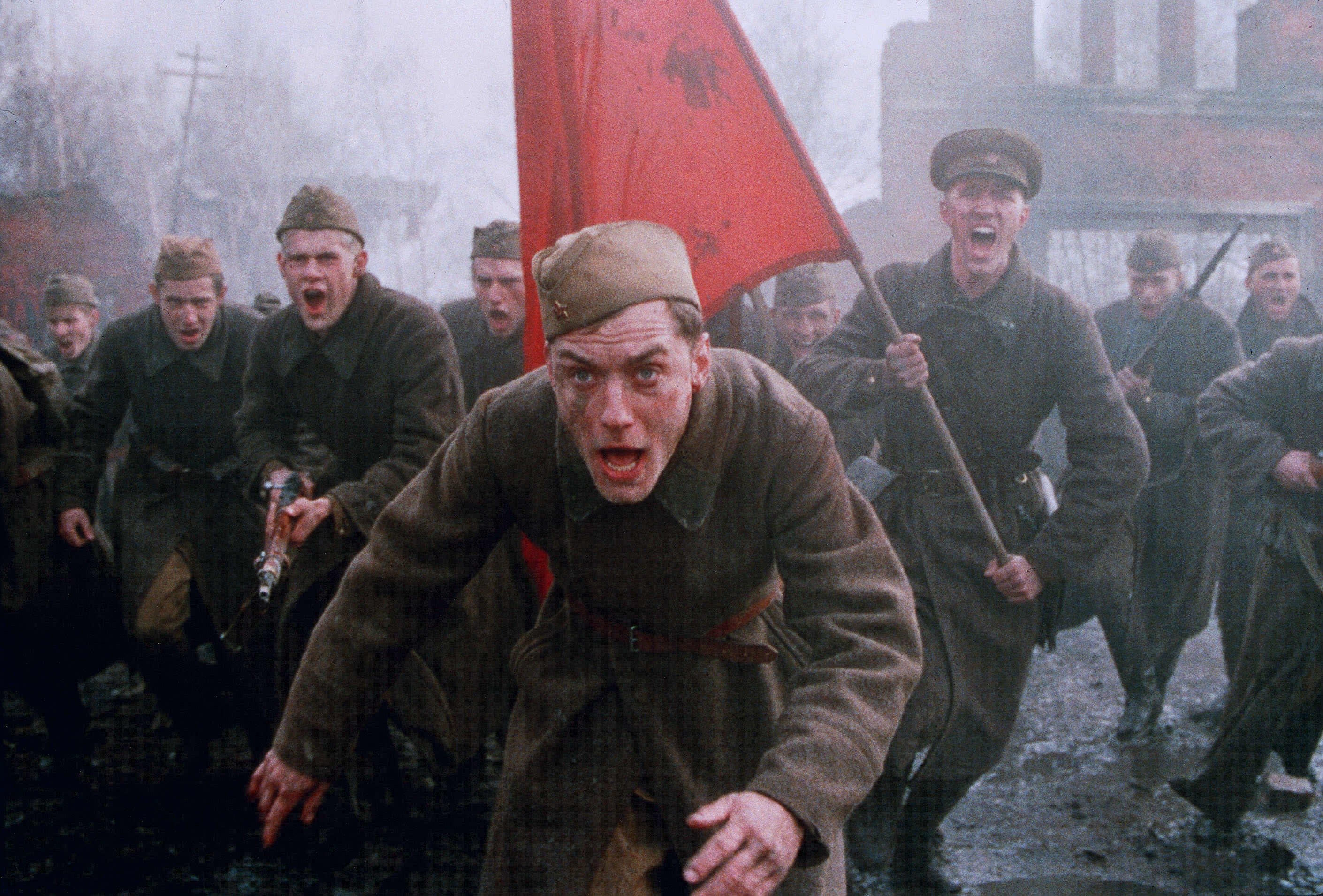 Jude Law as Vasily Zaitsev, in Jean-Jacques Annaud’s 2001 movie ‘Enemy at the Gates’ about the siege of Stalingrad