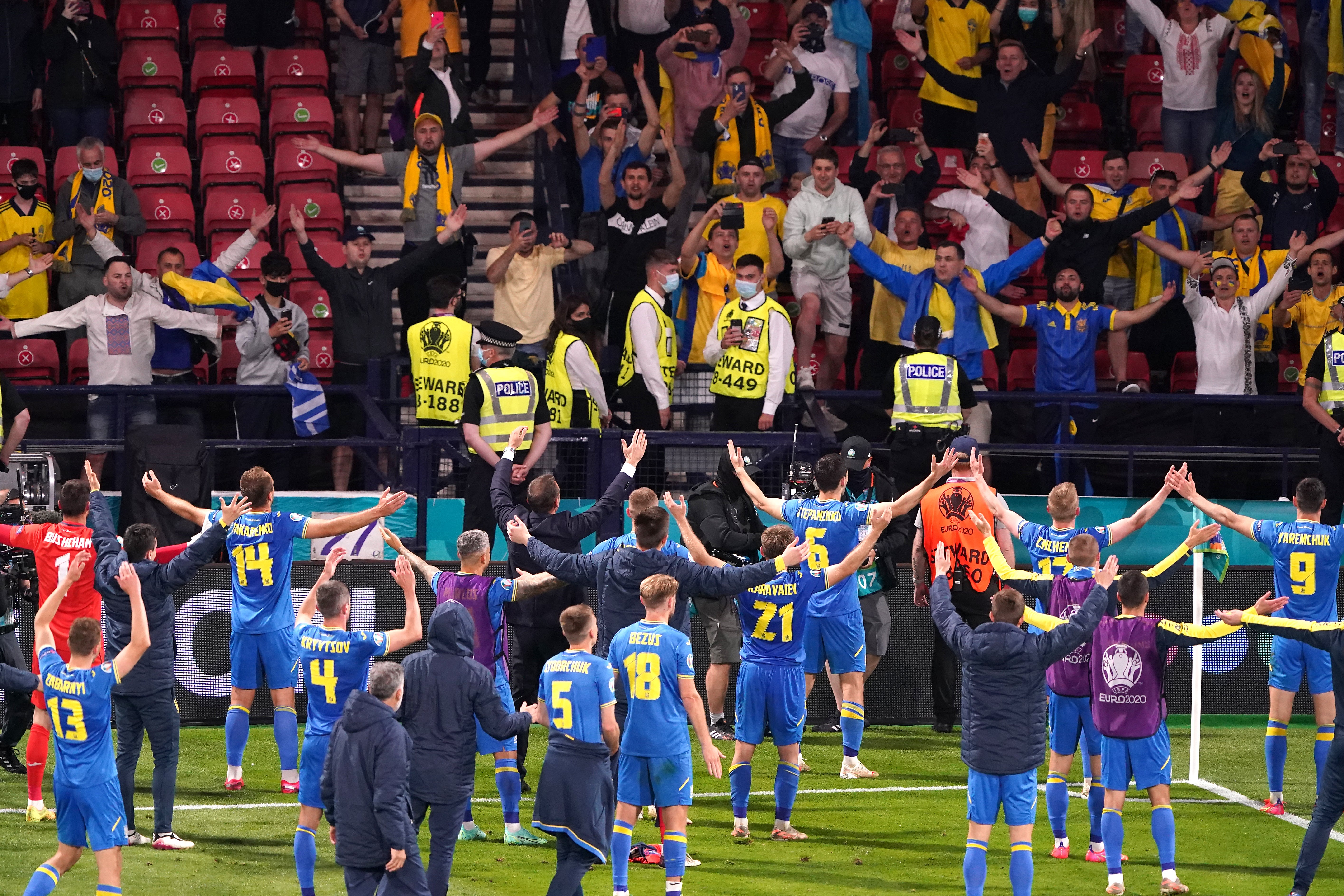 Ukraine were at Hampden in the Euros last summer (Andrew Milligan/PA)