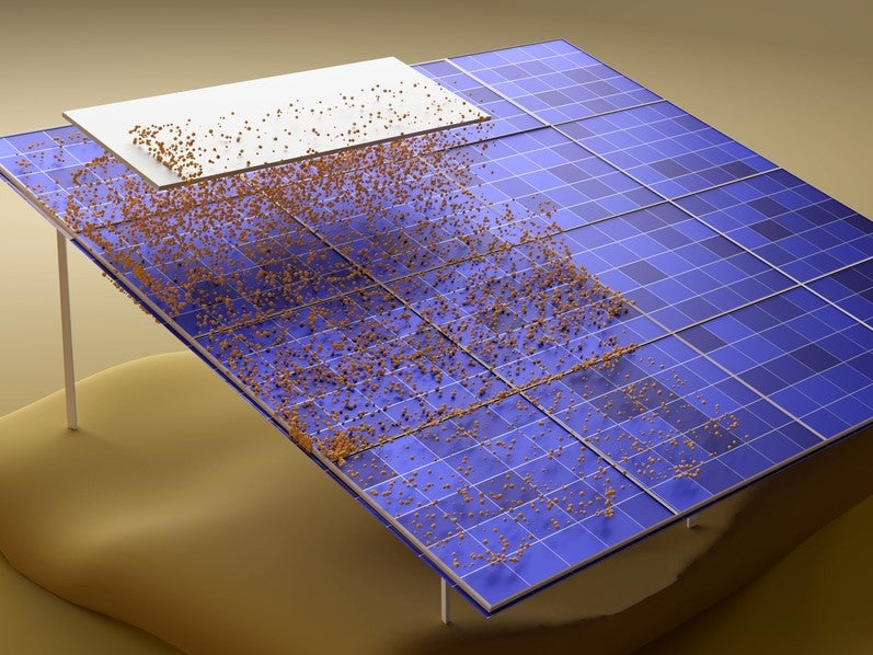 The electrostatic cleaning system was adapted from a method used by Nasa’s Mars rover to clean its solar panels