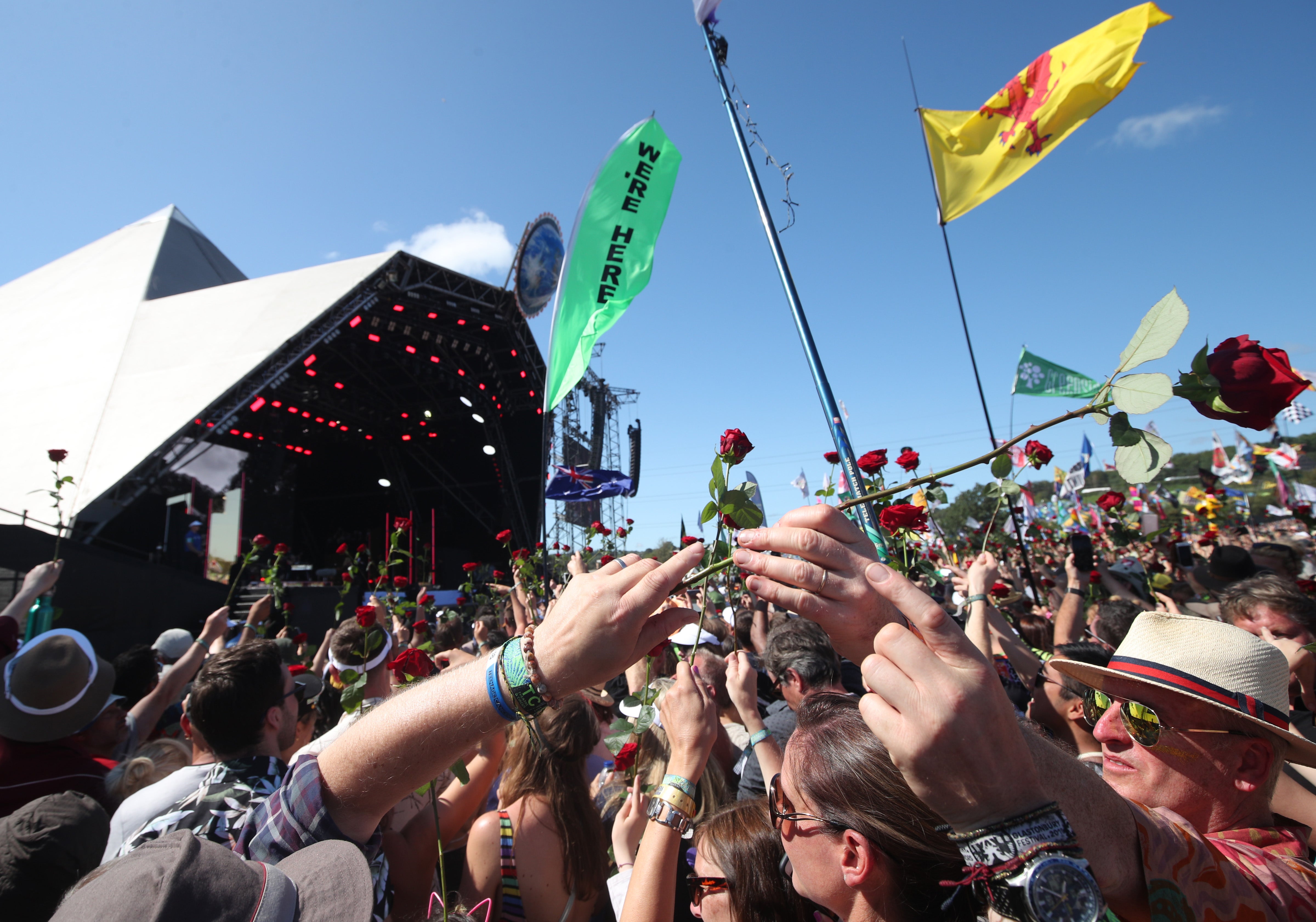 The Pyramid Stage at Glastonbury Festival (Yui Mok/PA)