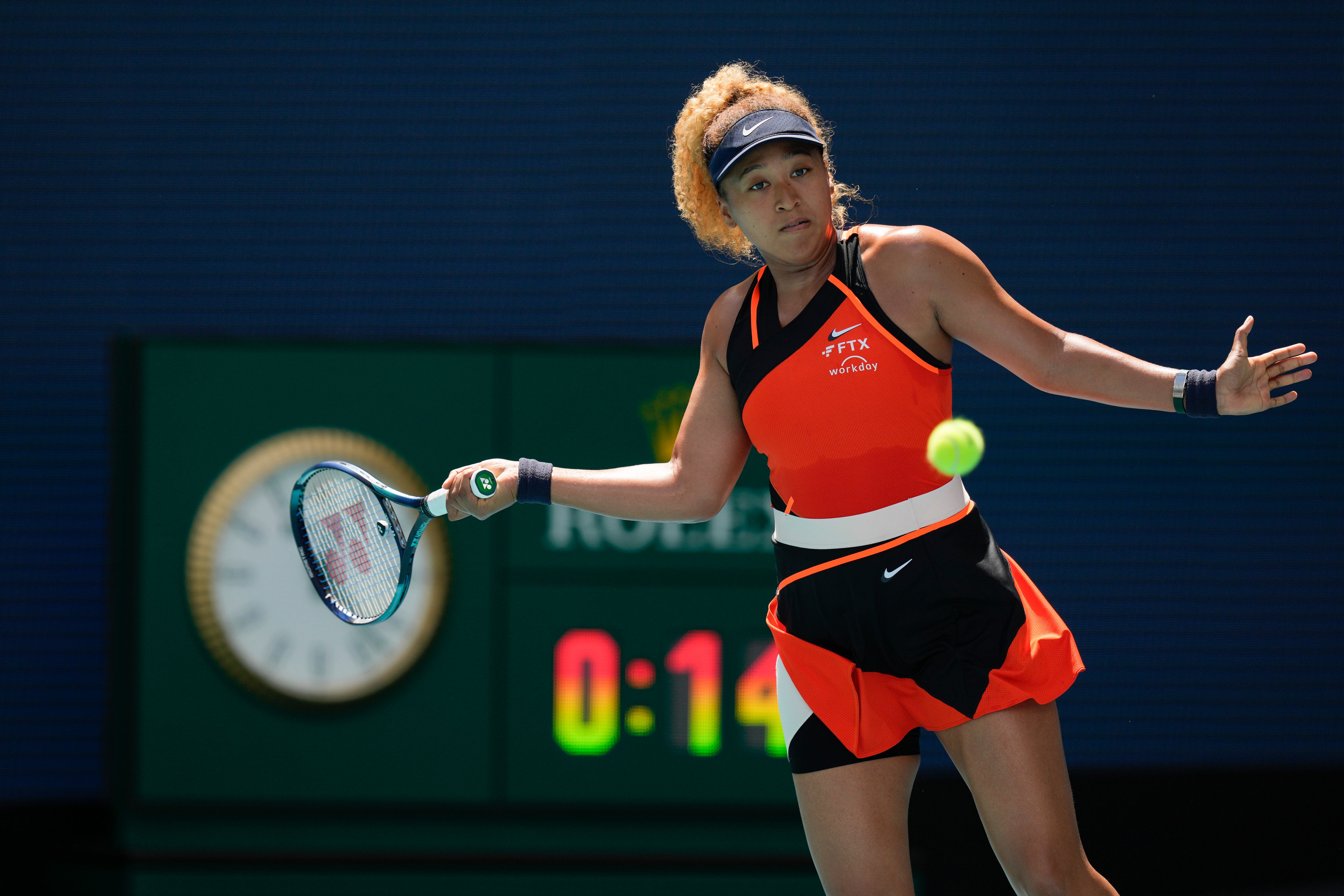 Naomi Osaka beat Astra Sharma in Miami (Rebecca Blackwell/AP)