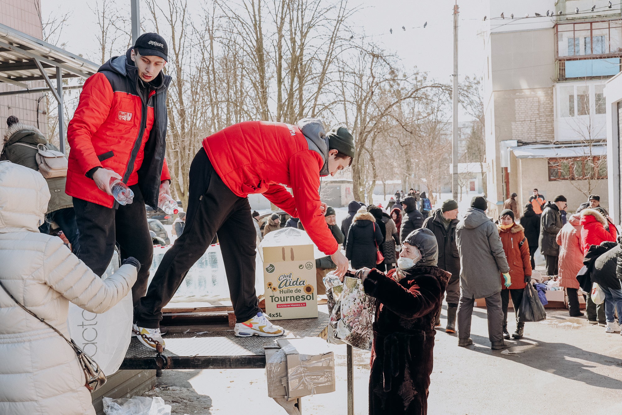 Employees of Ukraine’s largest private delivery firm Nova Poshta find themselves ion the front line of the humanitarian effort