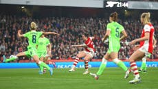 Lotte Wubben-Moy scores late equaliser for Arsenal in first leg against Wolfsburg