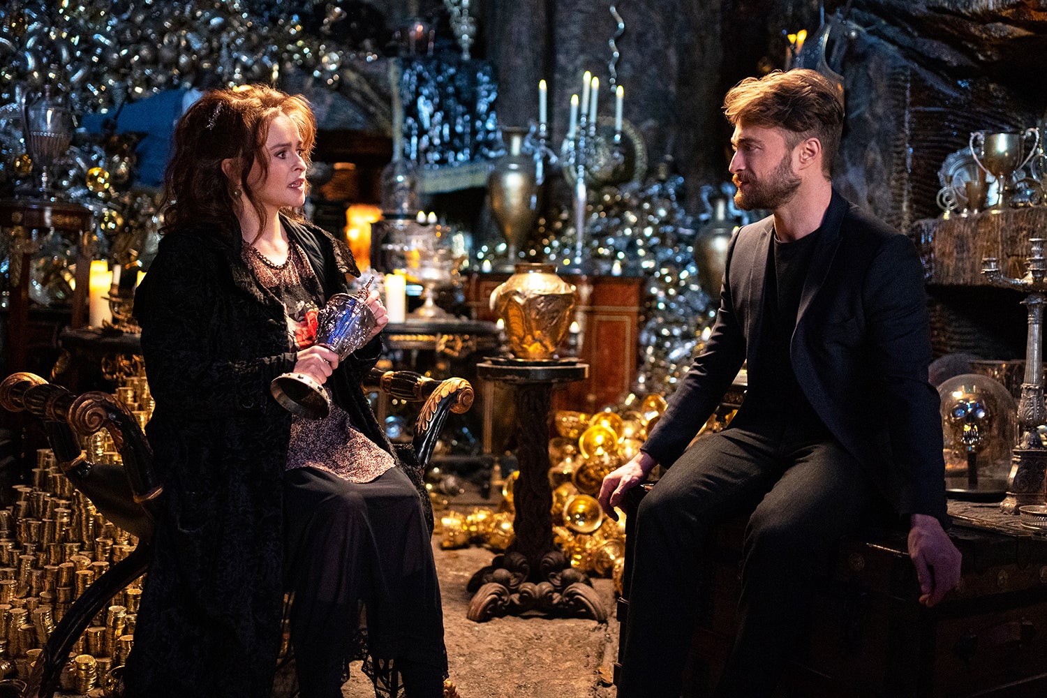 Helena Bonham Carter and Daniel Radcliffe in HBO’s Harry Potter reunion special