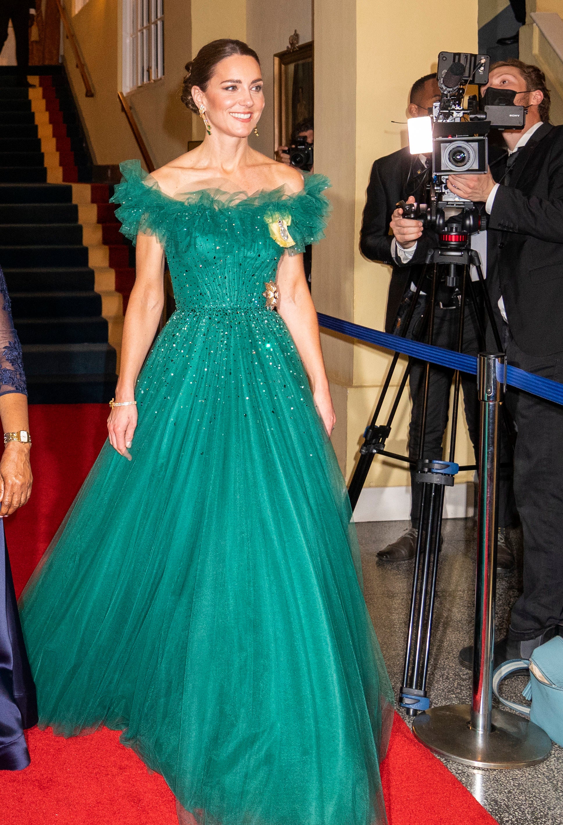 The Duchess is regularly seen in Jenny Packham