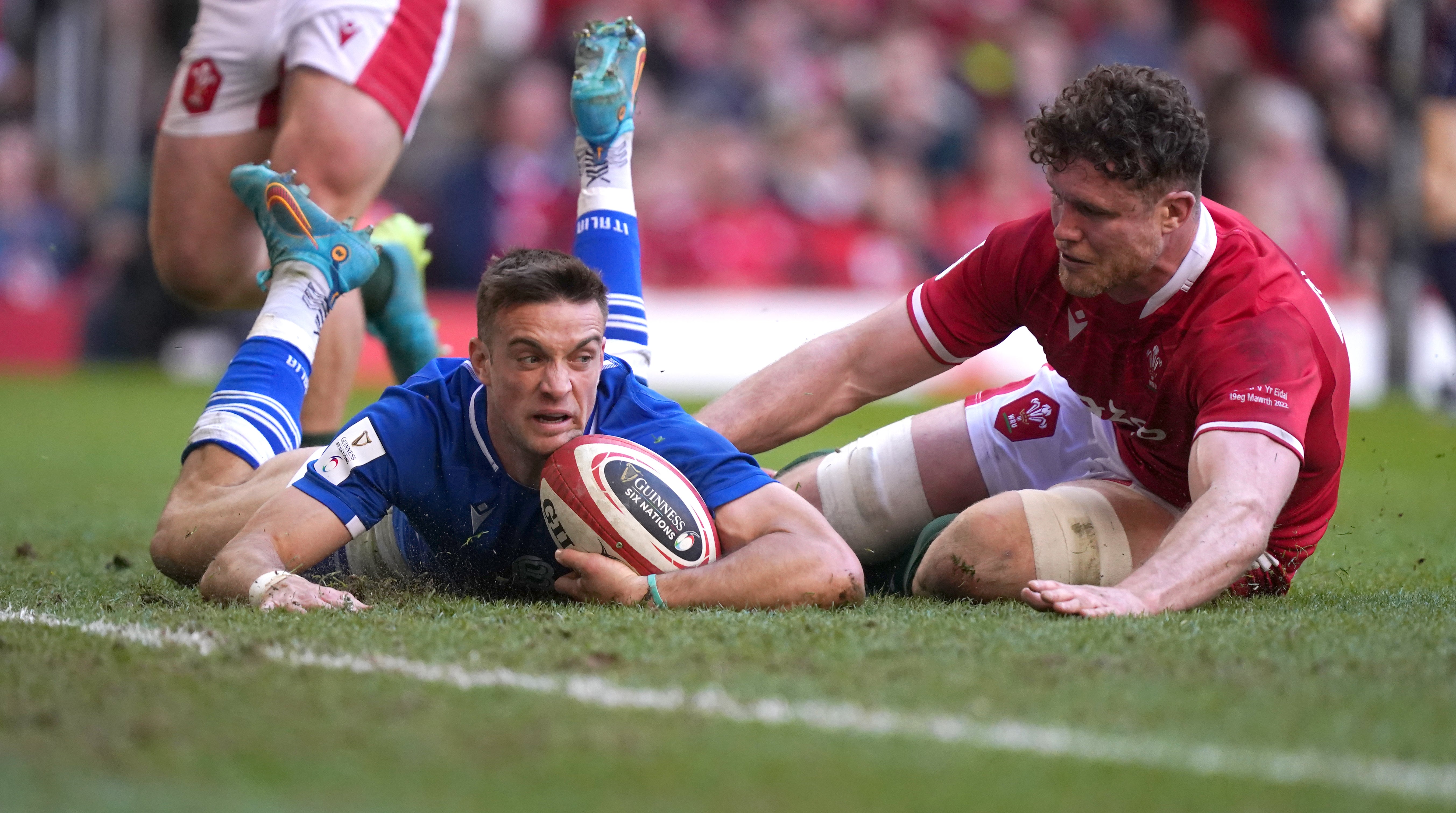 Edoardo Padovani scored a late try for Italy in Cardiff (Mike Egerton/PA)