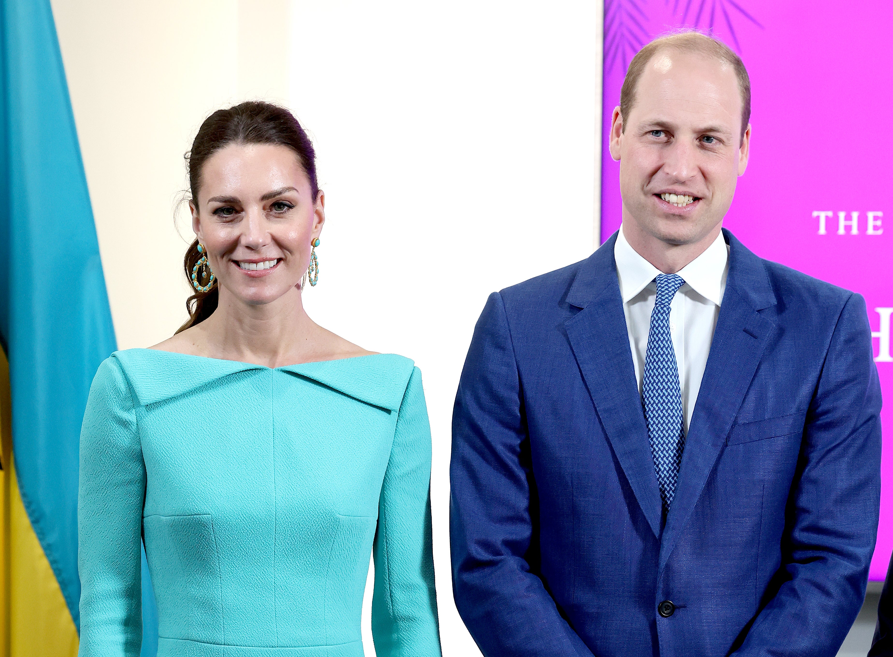 The Duke and Duchess of Cambridge during a private meeting with the Prime Minister of the Bahamas Philip Brave Davis, at his office in Nassau, Bahamas, on day six of their tour of the Caribbean on behalf of the Queen to mark her Platinum Jubilee. Picture date: Thursday March 24, 2022.