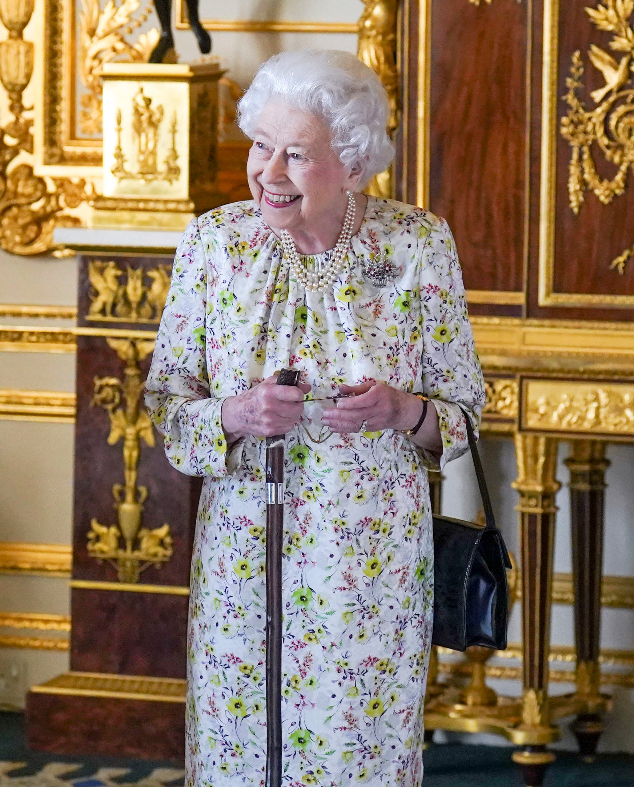 The Queen looked delighted