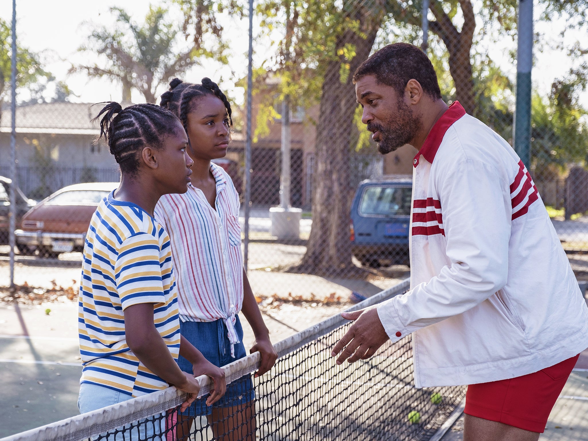 Demi Singleton, Saniyya Sidney and Will Smith in ‘King Richard'