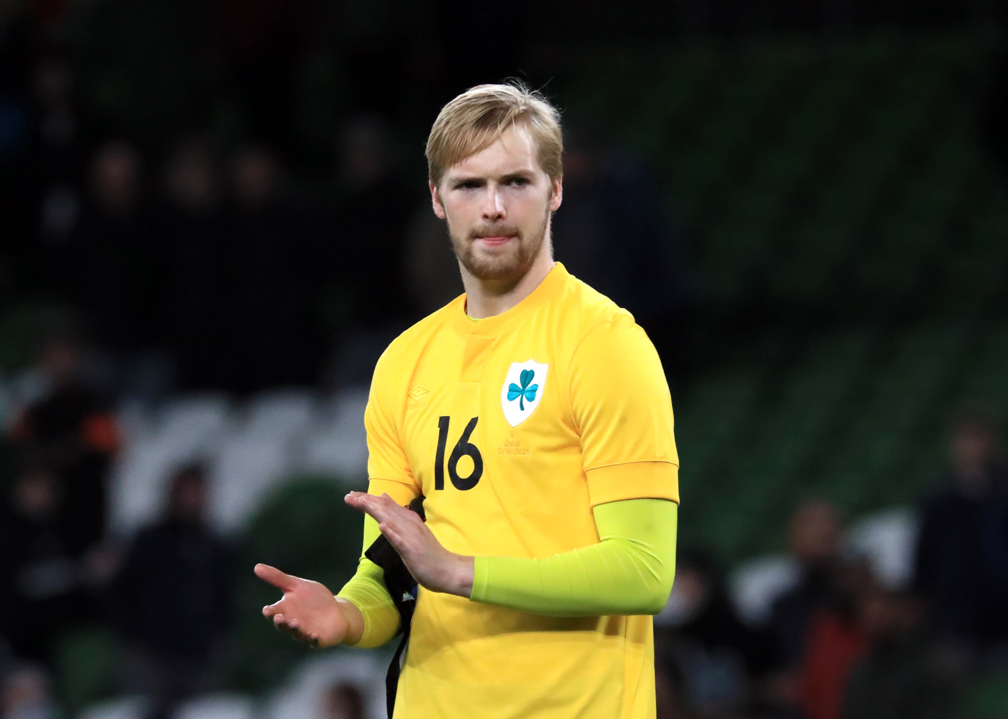 Liverpool’s Caoimhin Kelleher will start for the Republic of Ireland against Belgium (Donall Farmer/PA)