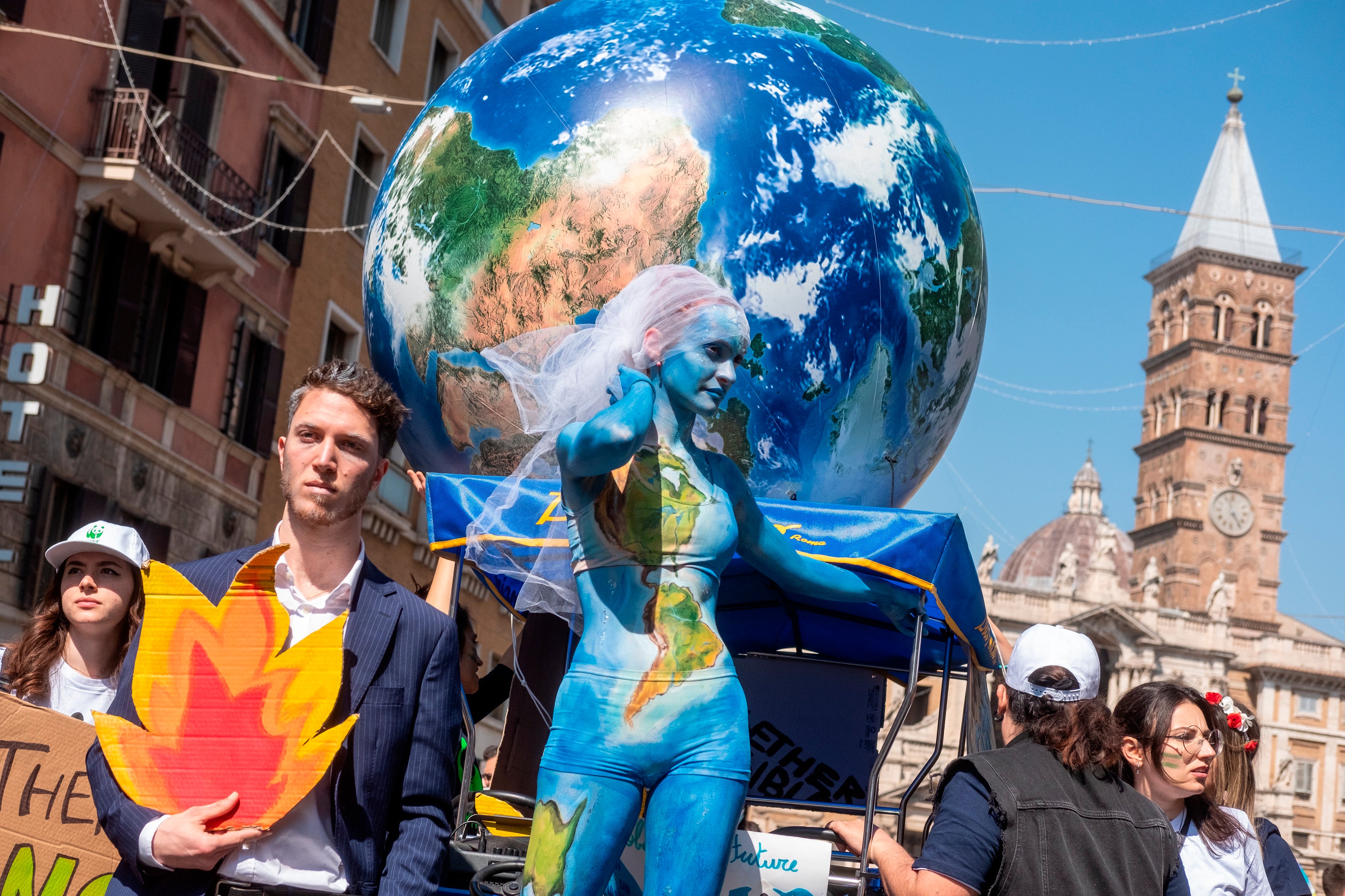 Activists stage global climate protest, slam Ukraine war