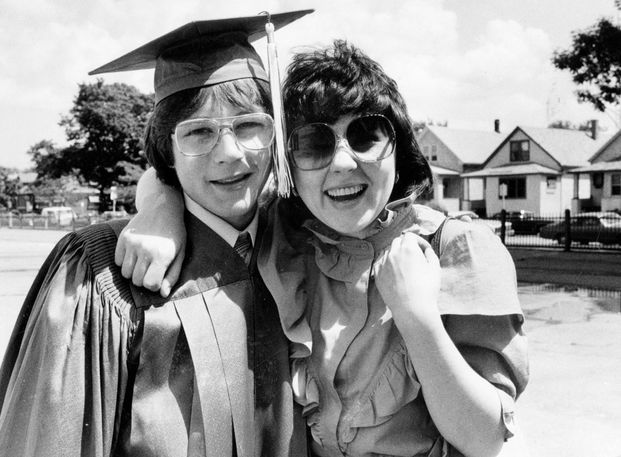 Walter and his older sister Nataly at his eighth grade graduation in June 1983