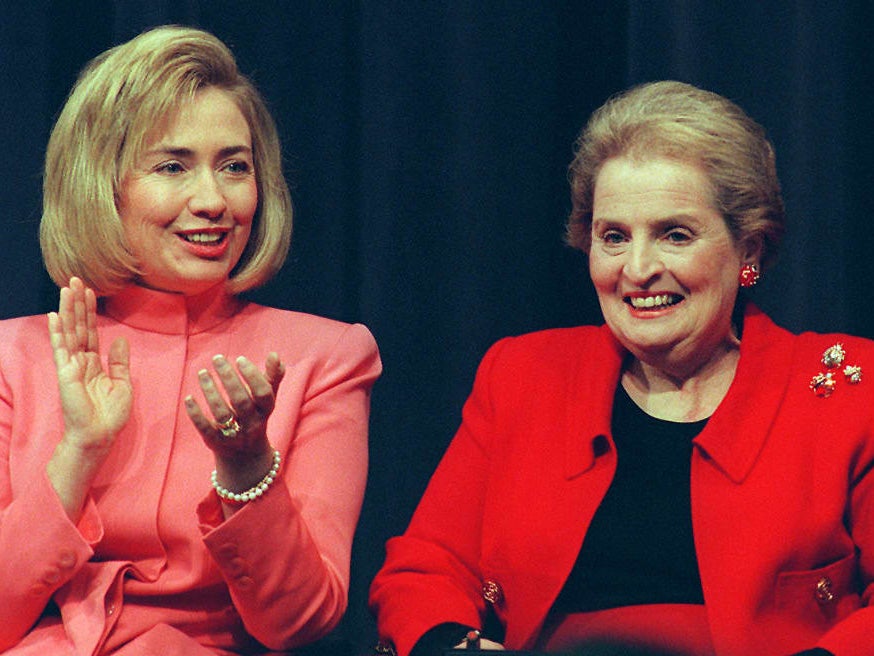 The former secretary of state with Hillary Clinton