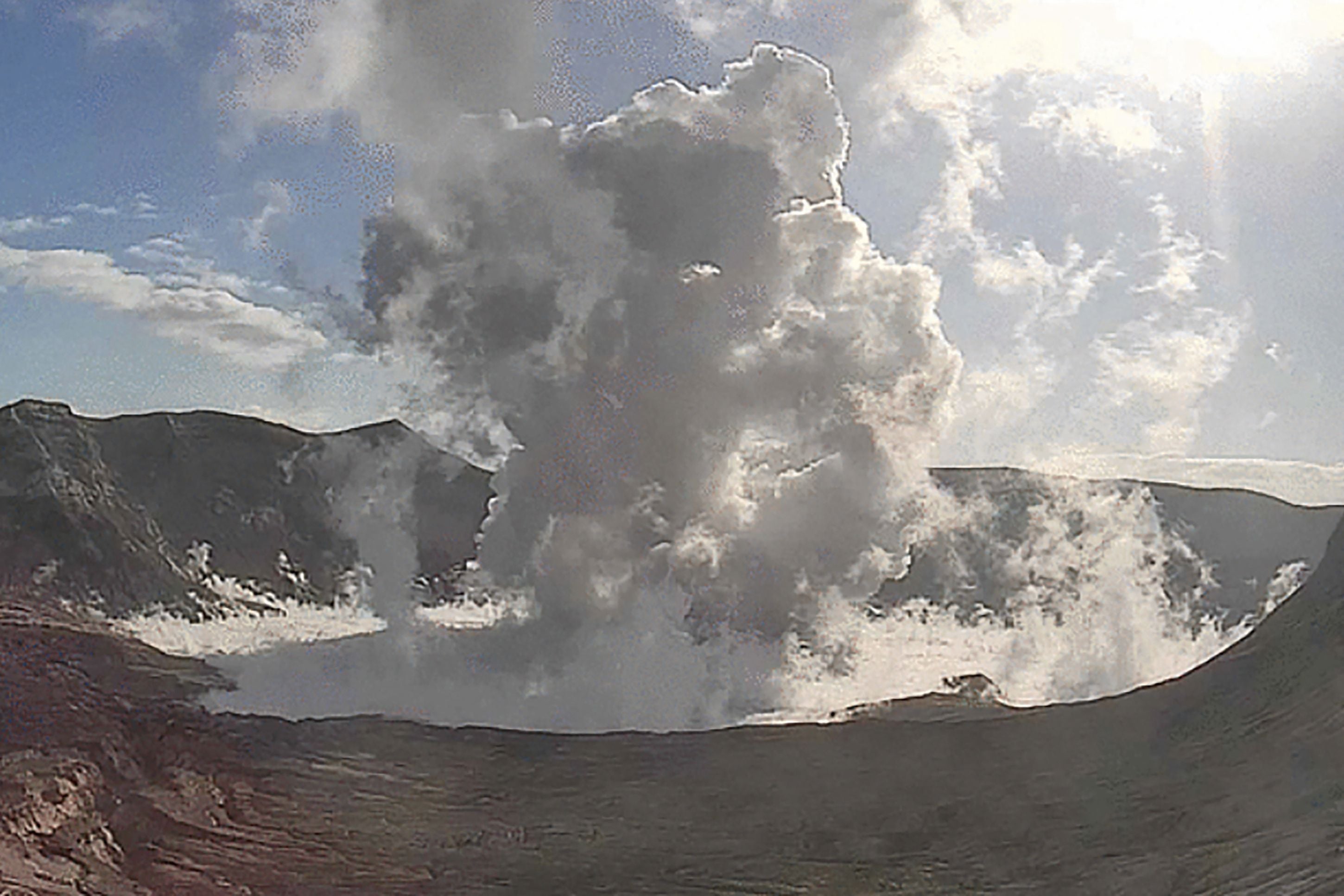 Taal volcano after an eruption sent ash and steam hundreds of metres into the sky