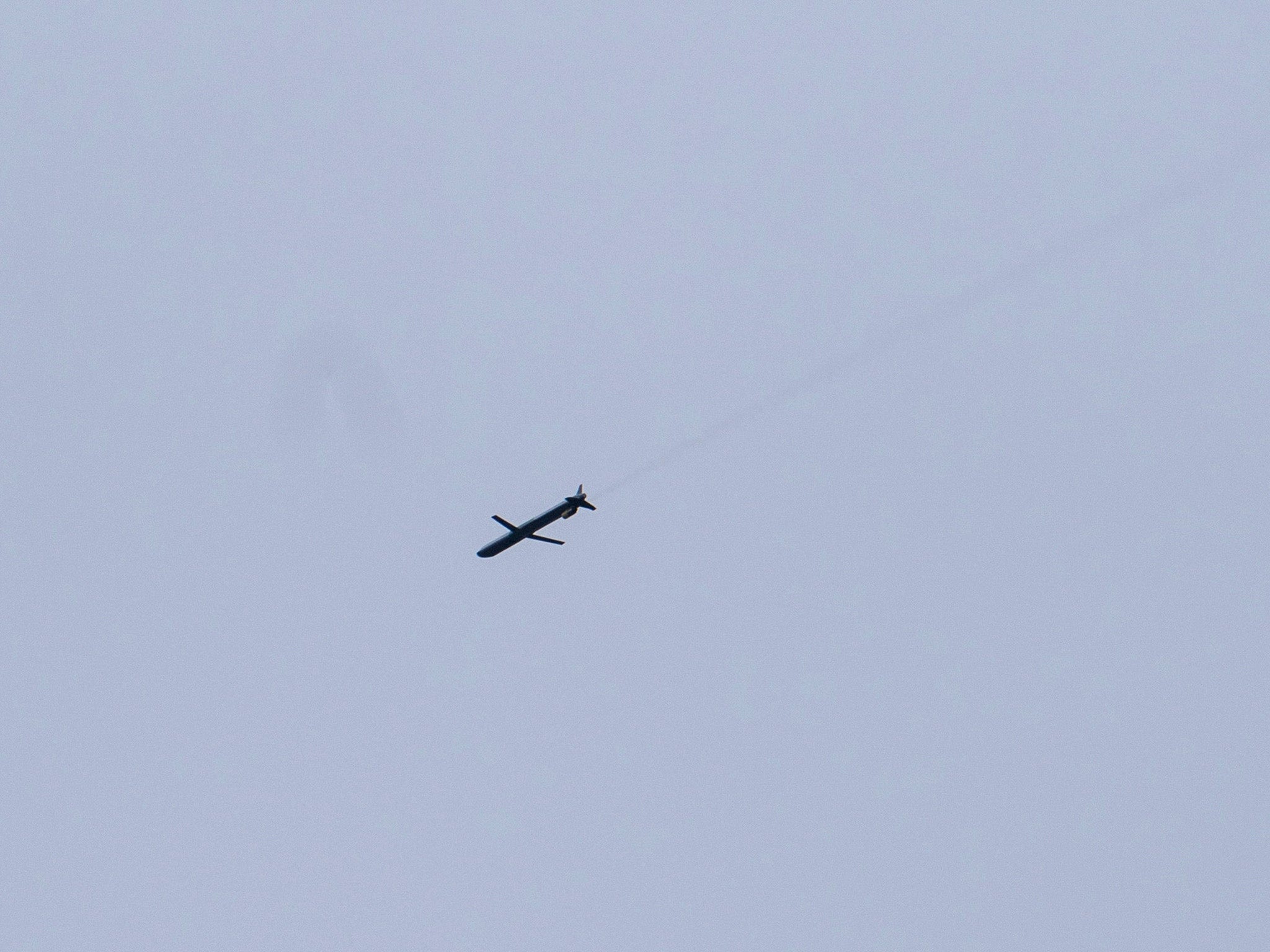 A rocket flies over Lviv on Saturday