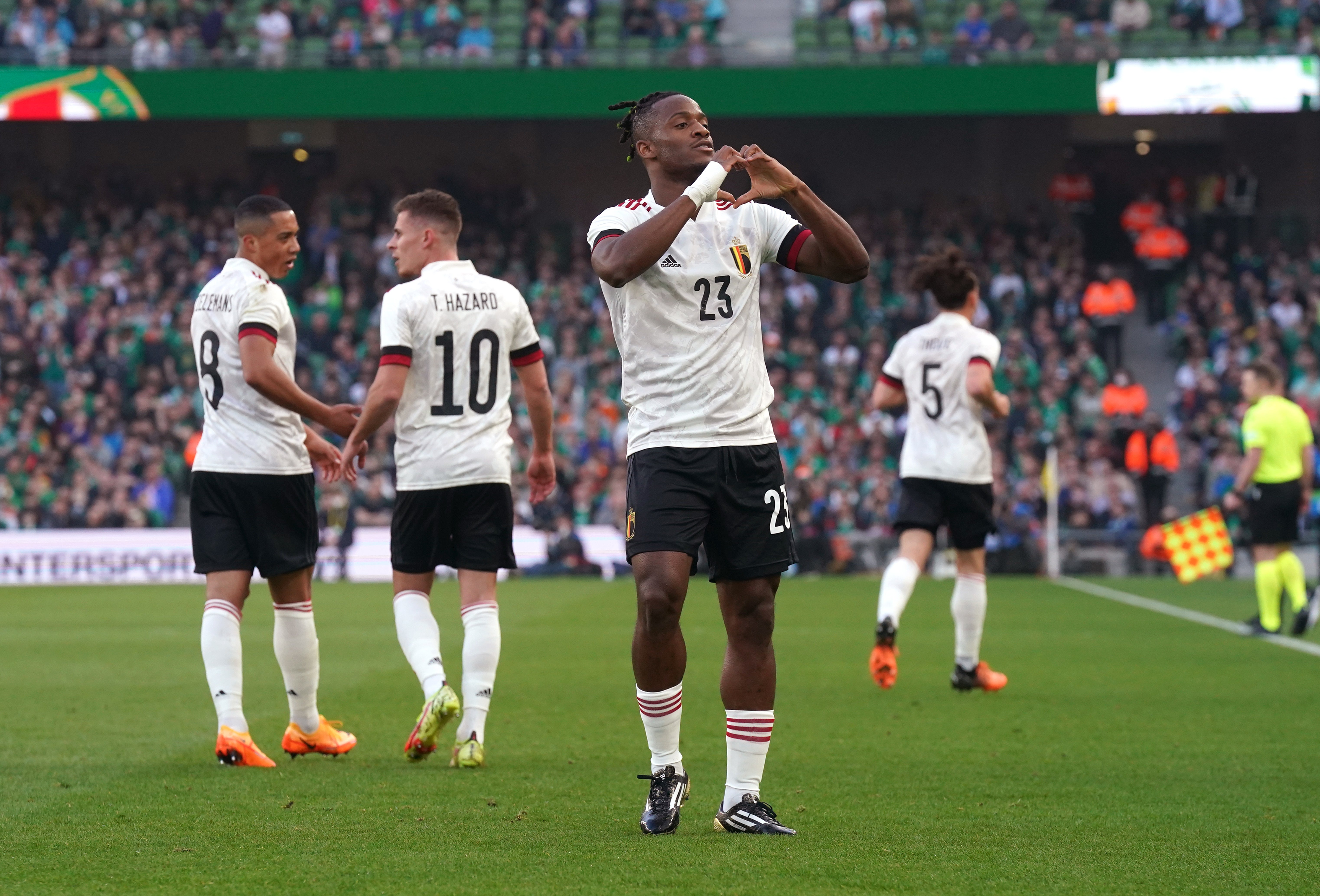 Michy Batshuayi gave Belgium an early lead in Dublin (Brian Lawless/PA)