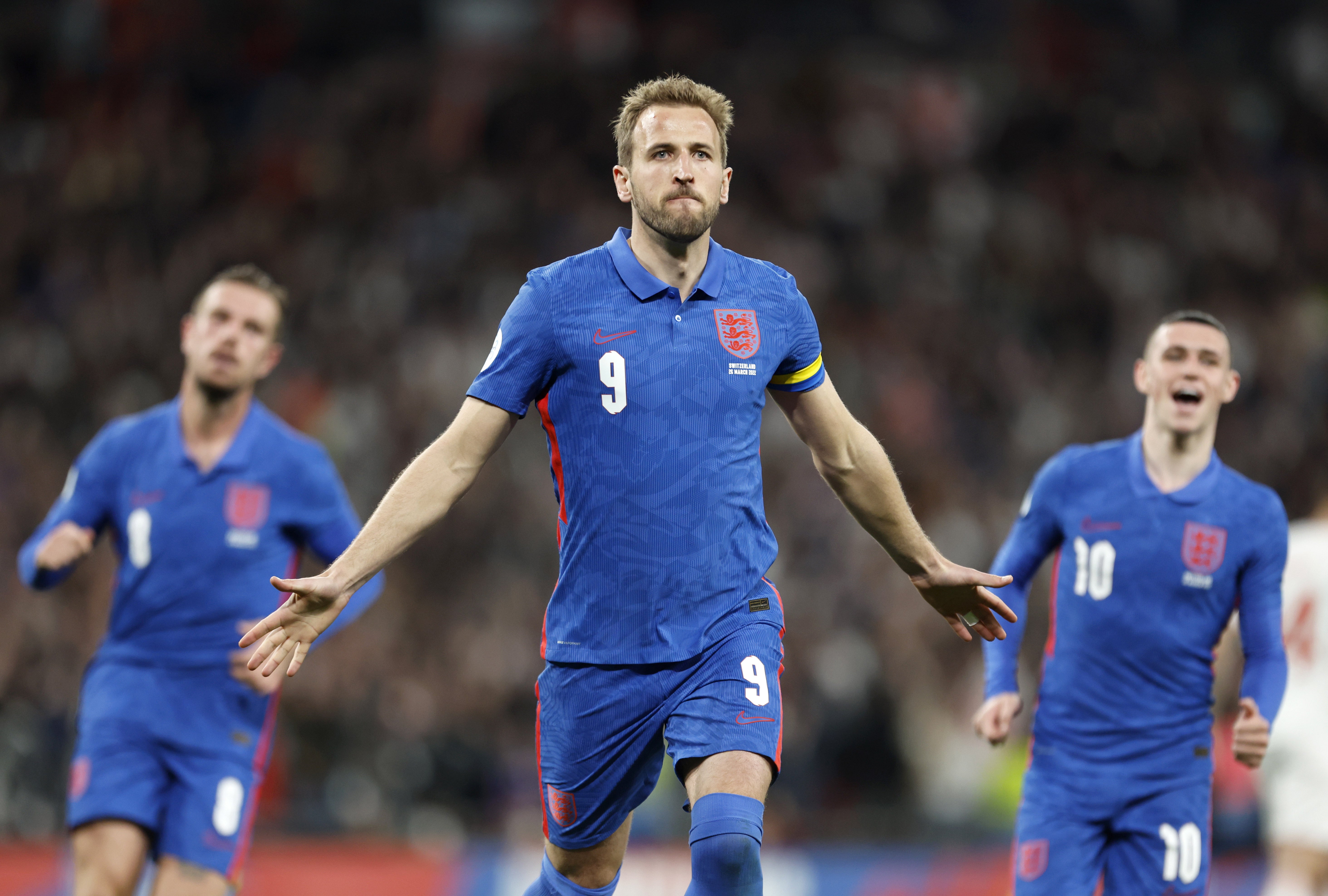 Harry Kane was on target against Switzerland (Steven {Paston/PA)