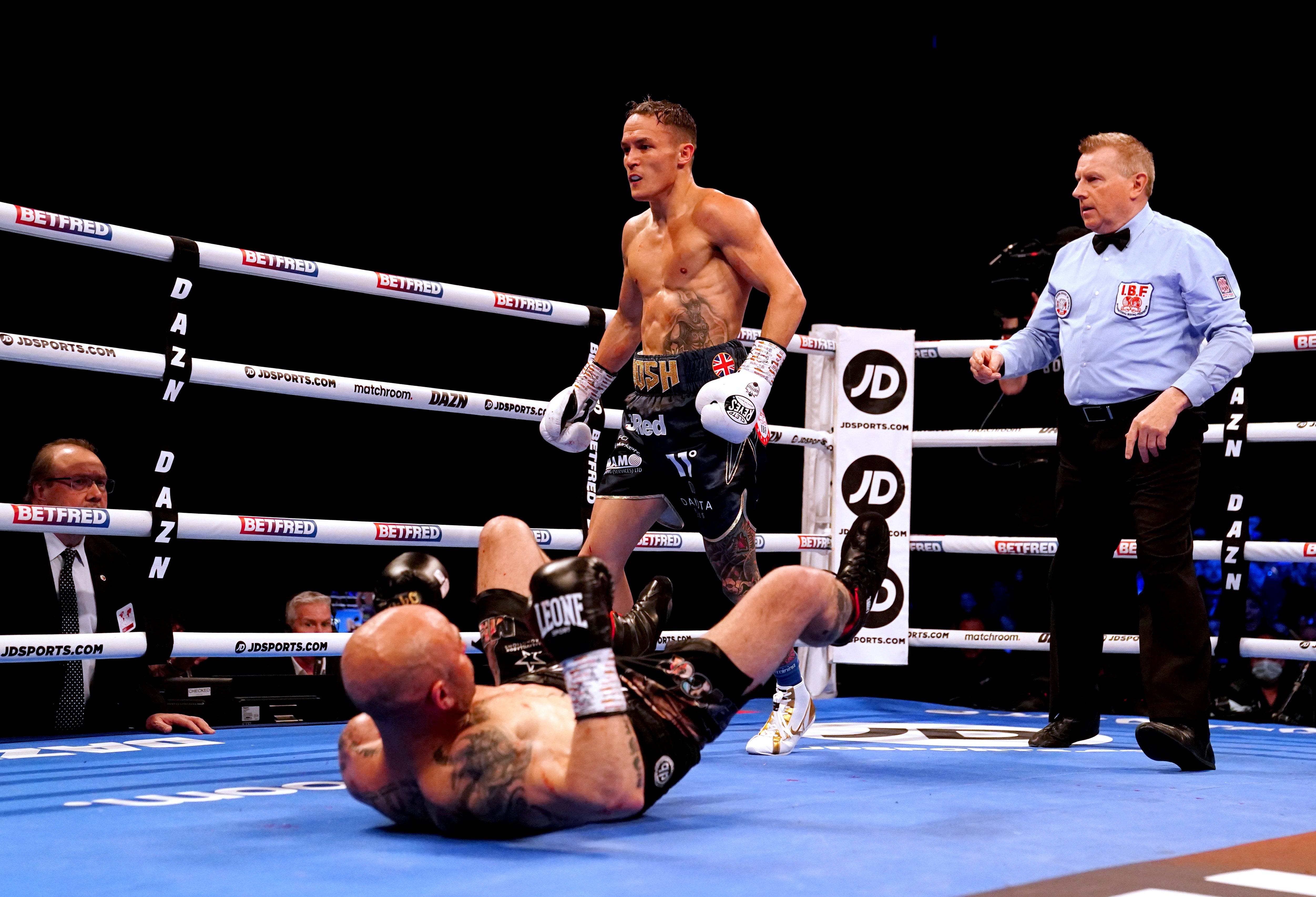 Warrington sent Martinez to the canvas in the first round with a crushing right hook (Martin Rickett/PA)