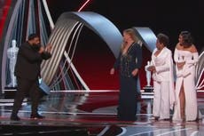 Oscars 2022: Viewers compare ‘cringey’ staged DJ Khaled moment to Kanye interrupting Taylor Swift