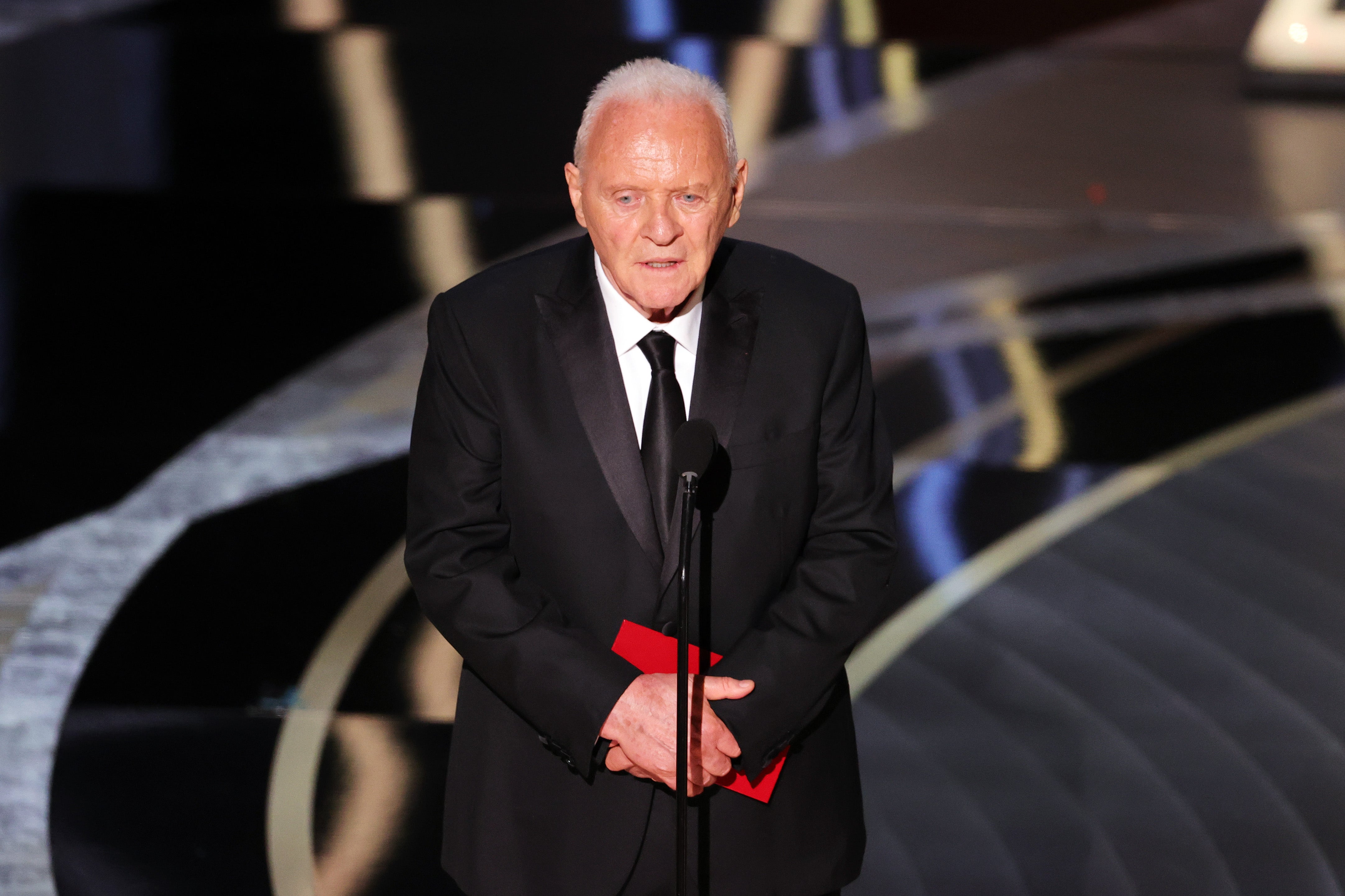 The actor accepting his Oscar for ‘The Father’ in 2022