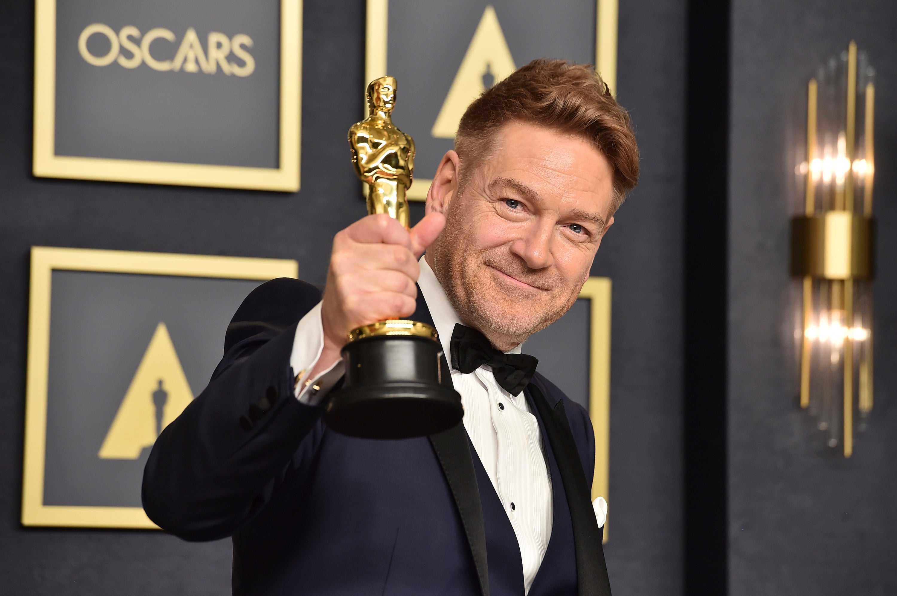 Kenneth Branagh, winner of the award for best original screenplay (AP)