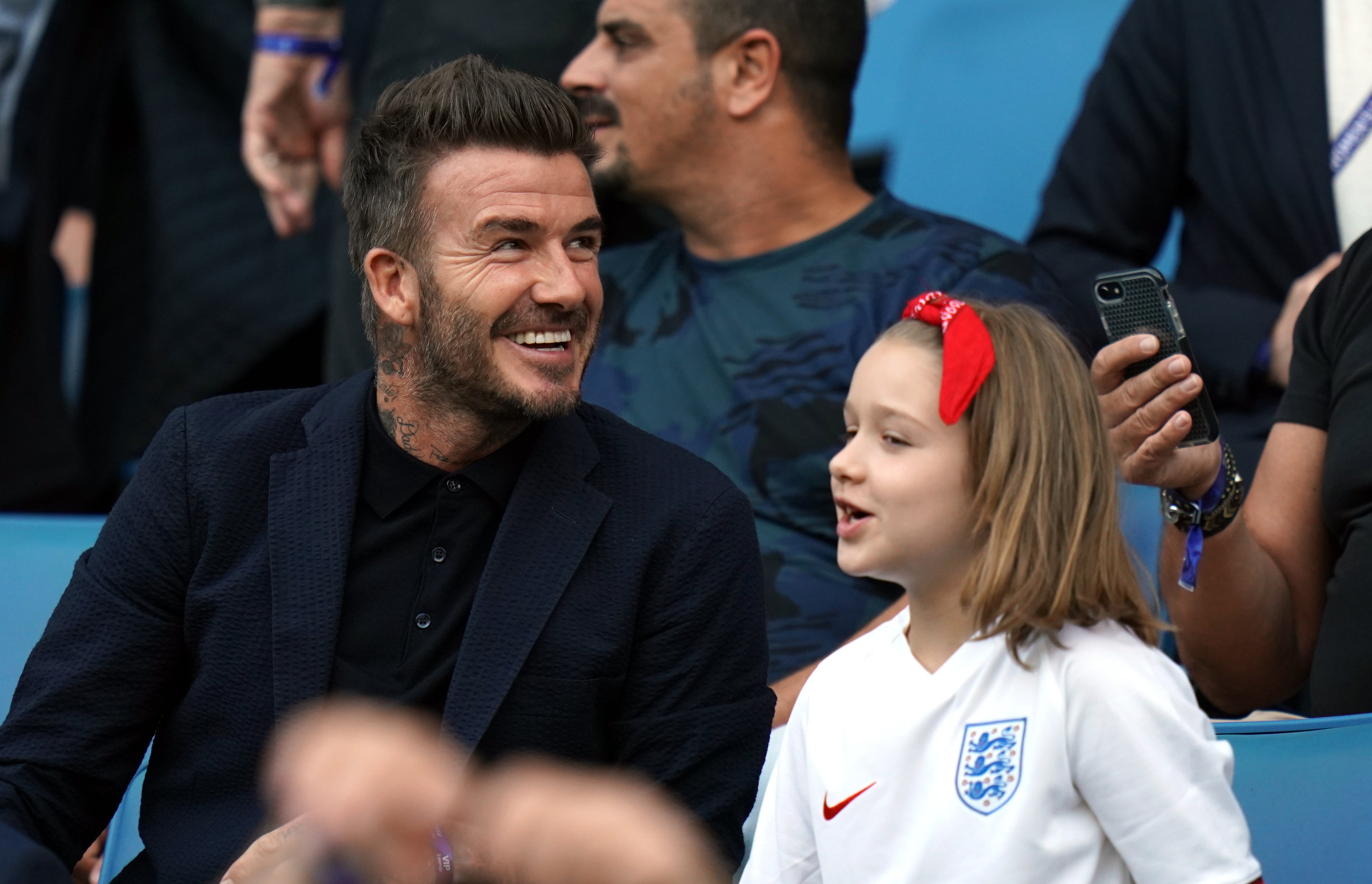 Beckham with his daughter Harper