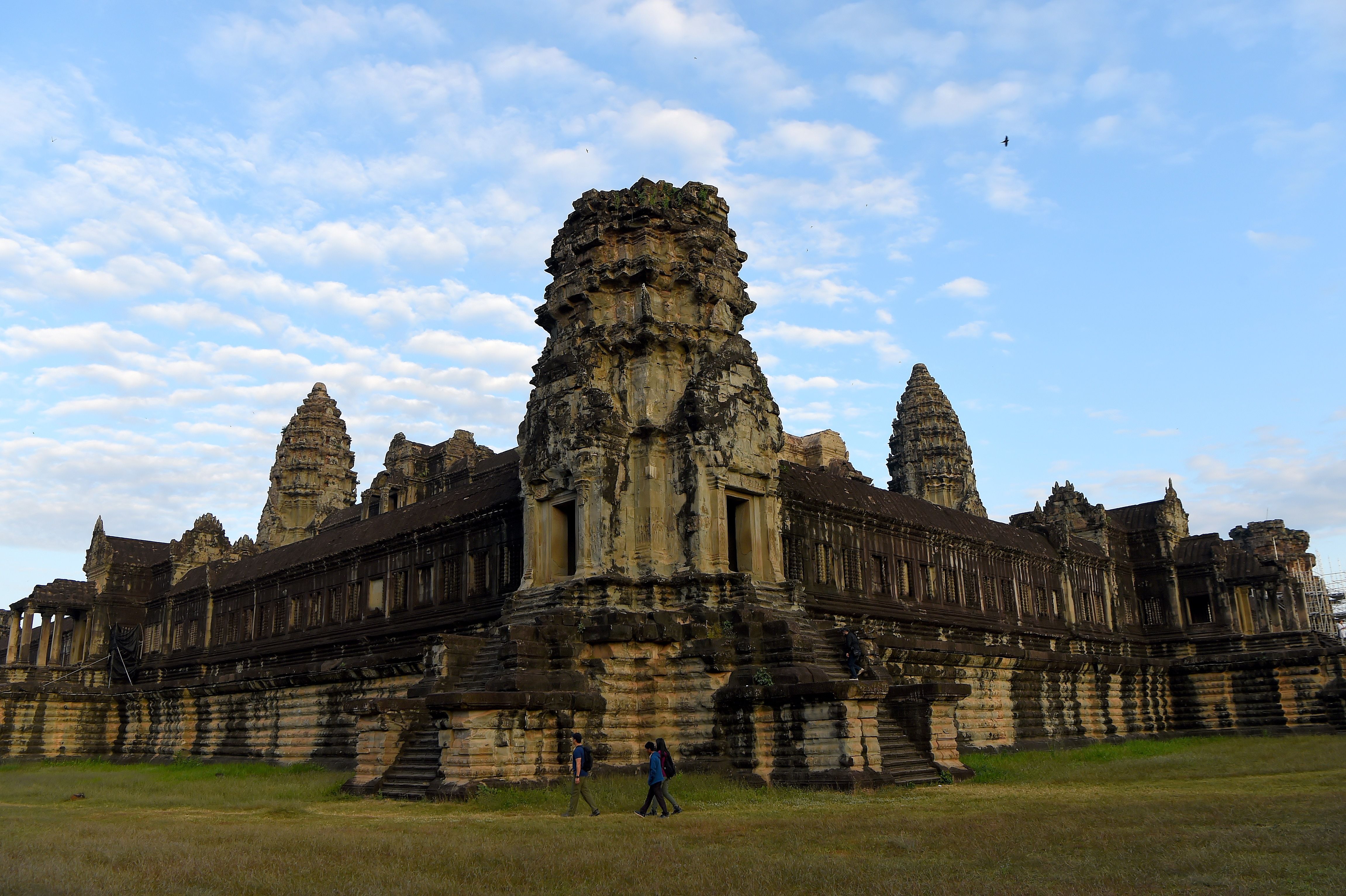 Tourists take in the temple sights in December 2019