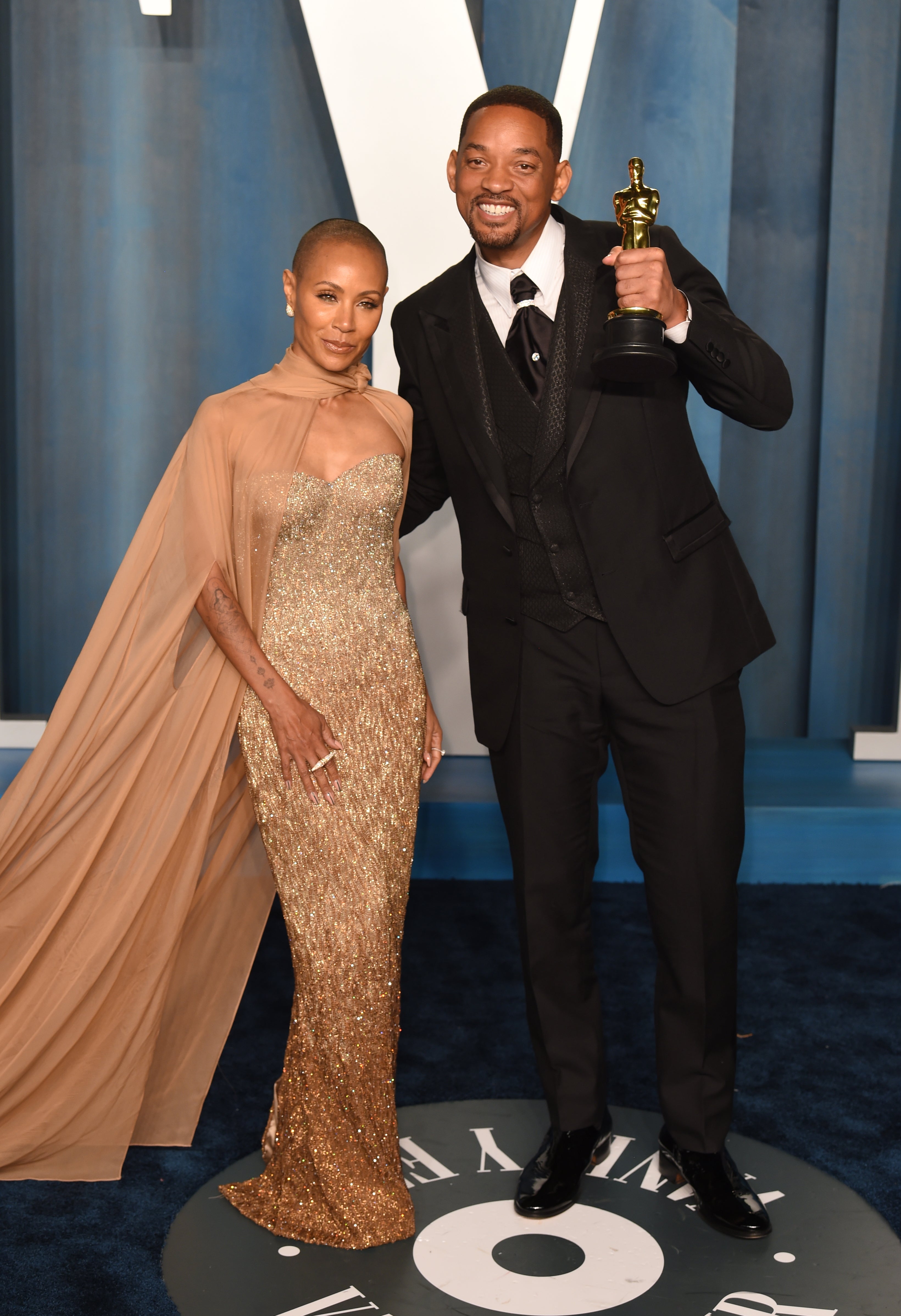 Will Smith and wife Jada Pinkett Smith attending the Vanity Fair Oscar Party (Doug Peters/PA)