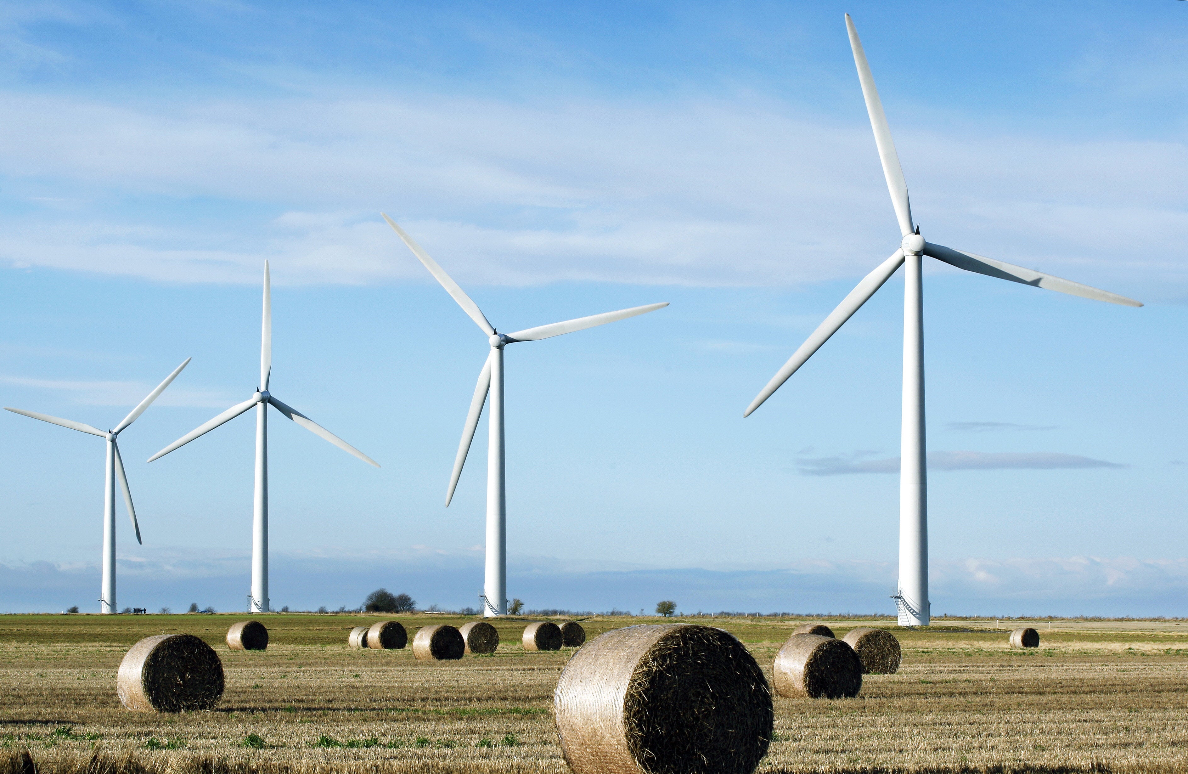 Westmill Wind Farm Co-op, the first onshore wind farm to be built in the southeast of England, in 2008