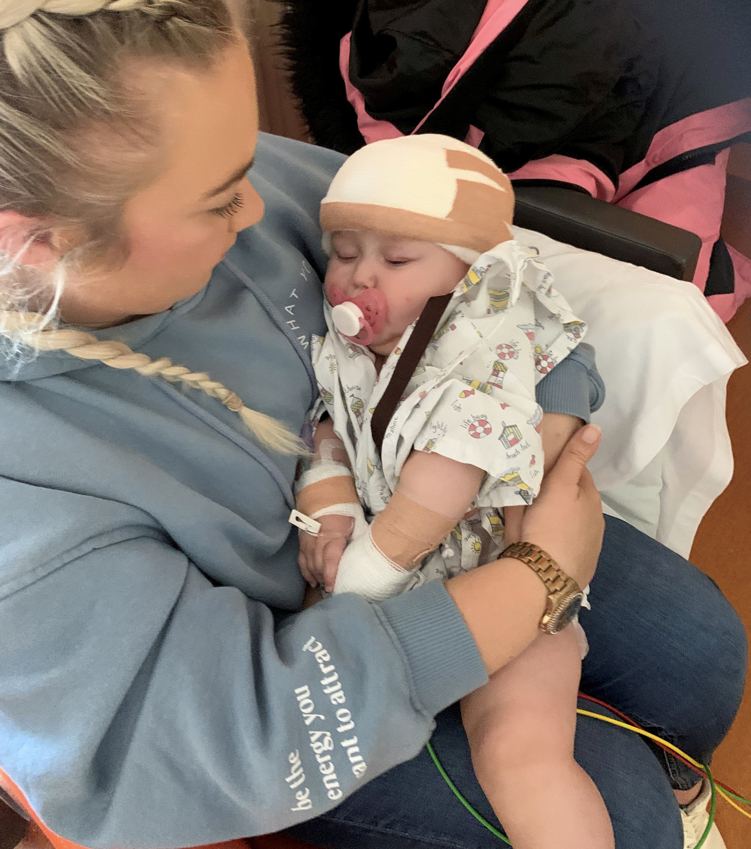 Chloe Wright with one-year-old Esmai