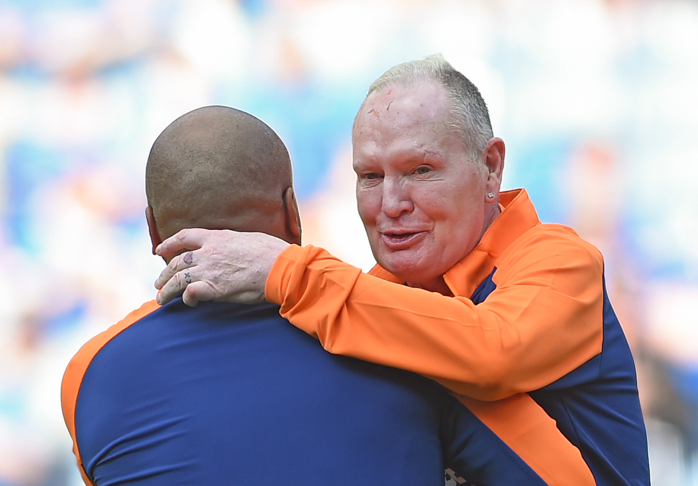 Paul Gascoigne at Ibrox (Neil Hanna/PA)