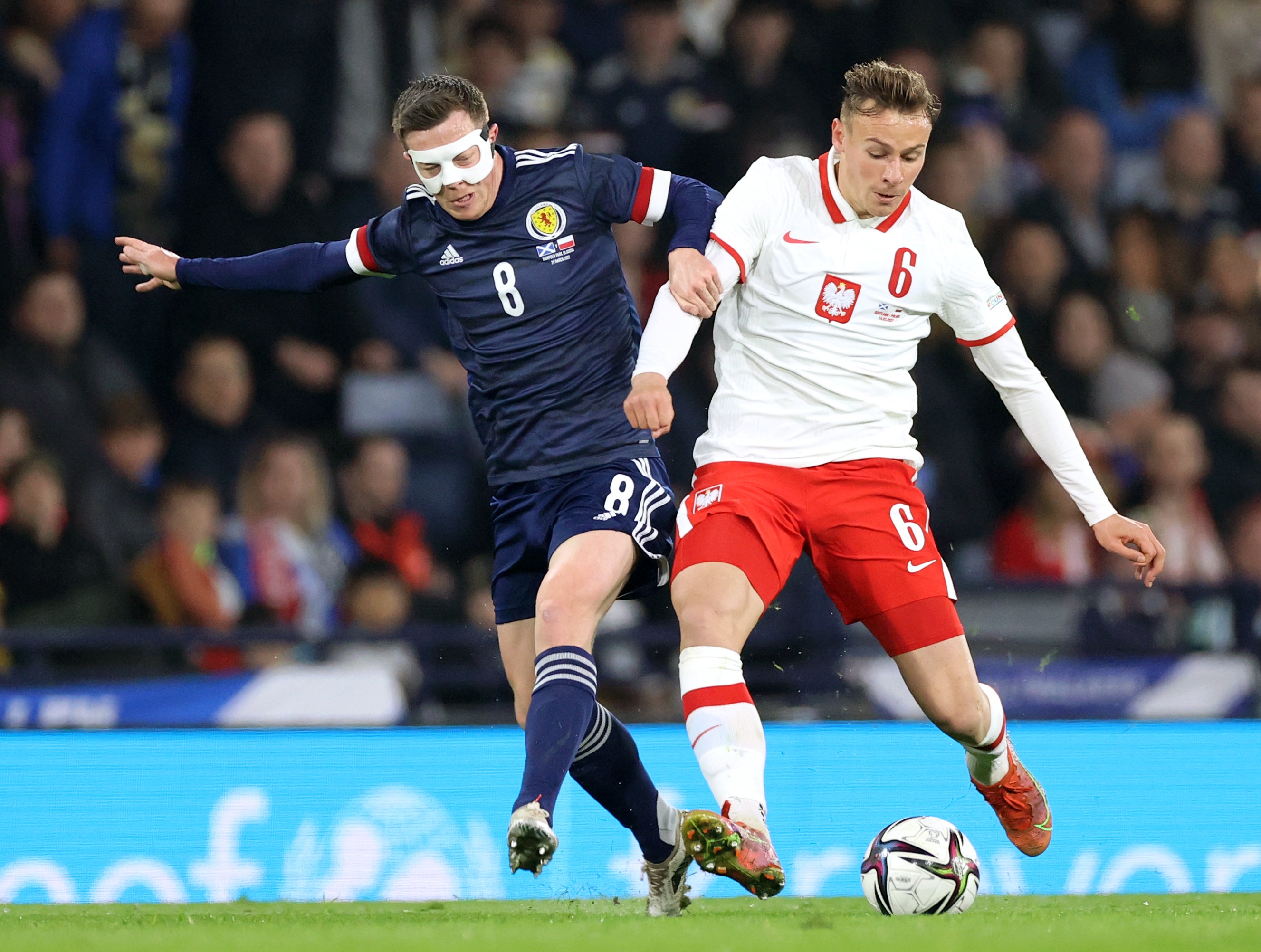 Scotland’s Callum McGregor leads Celtic in a derby this weekend (Steve Welsh/PA)