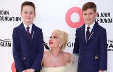 Elton John’s sons pose with godmother Lady Gaga at the Oscars