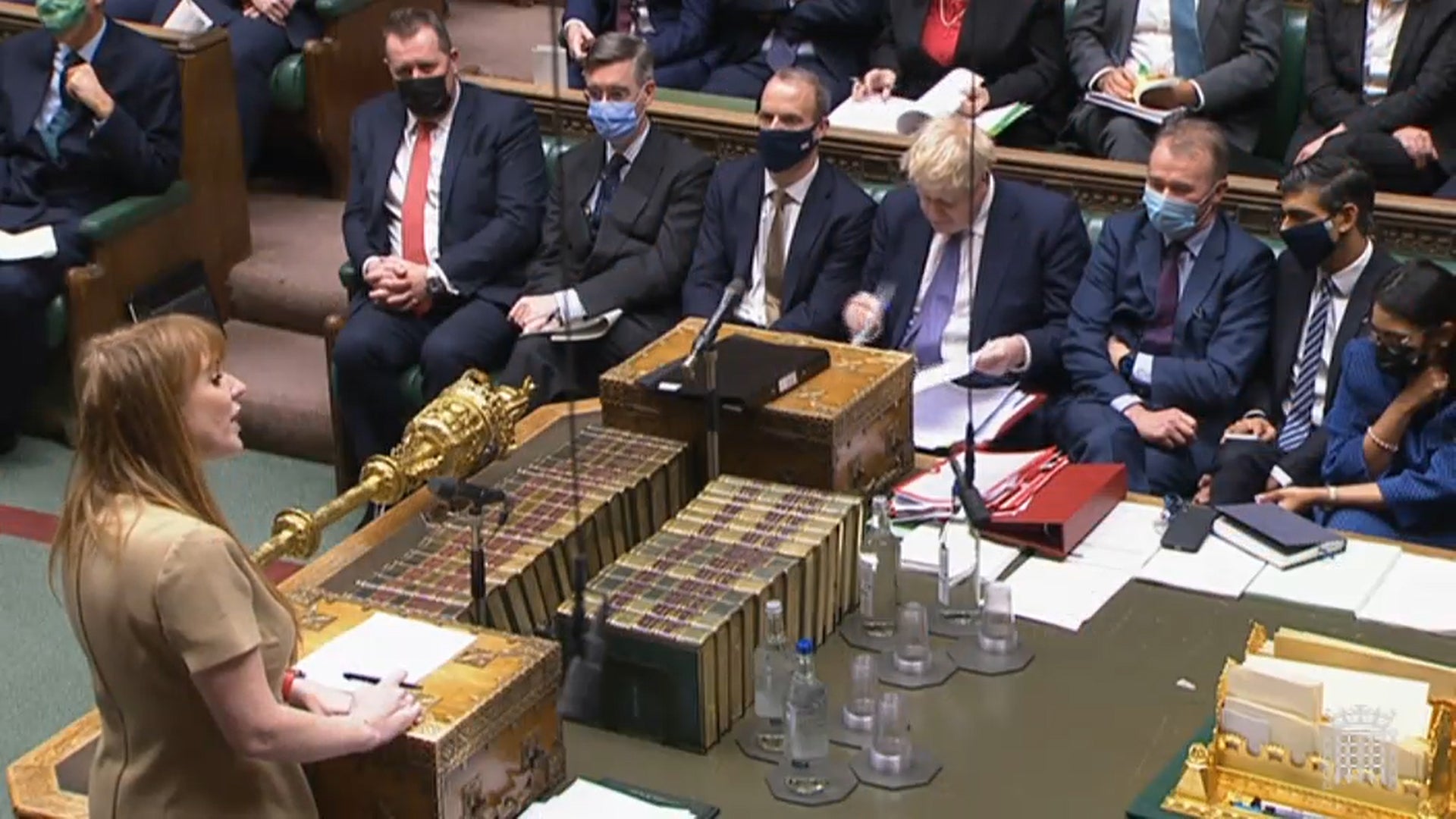 Labour deputy leader Angela Rayner speaks during Prime Minister’s Questions (House of Commons/PA)