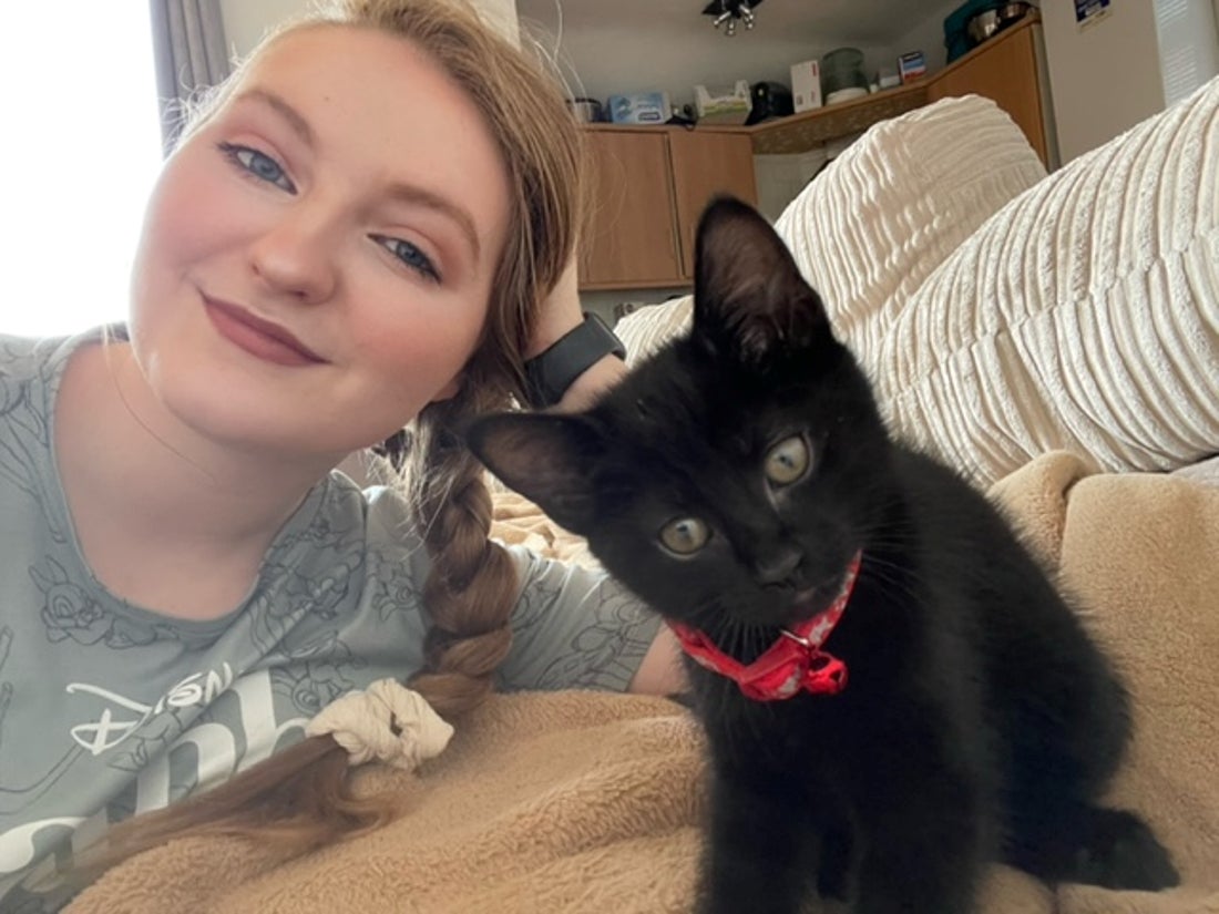 Tubs the kitten had to be rescued by firefighters (Danielle Douglas/PA)