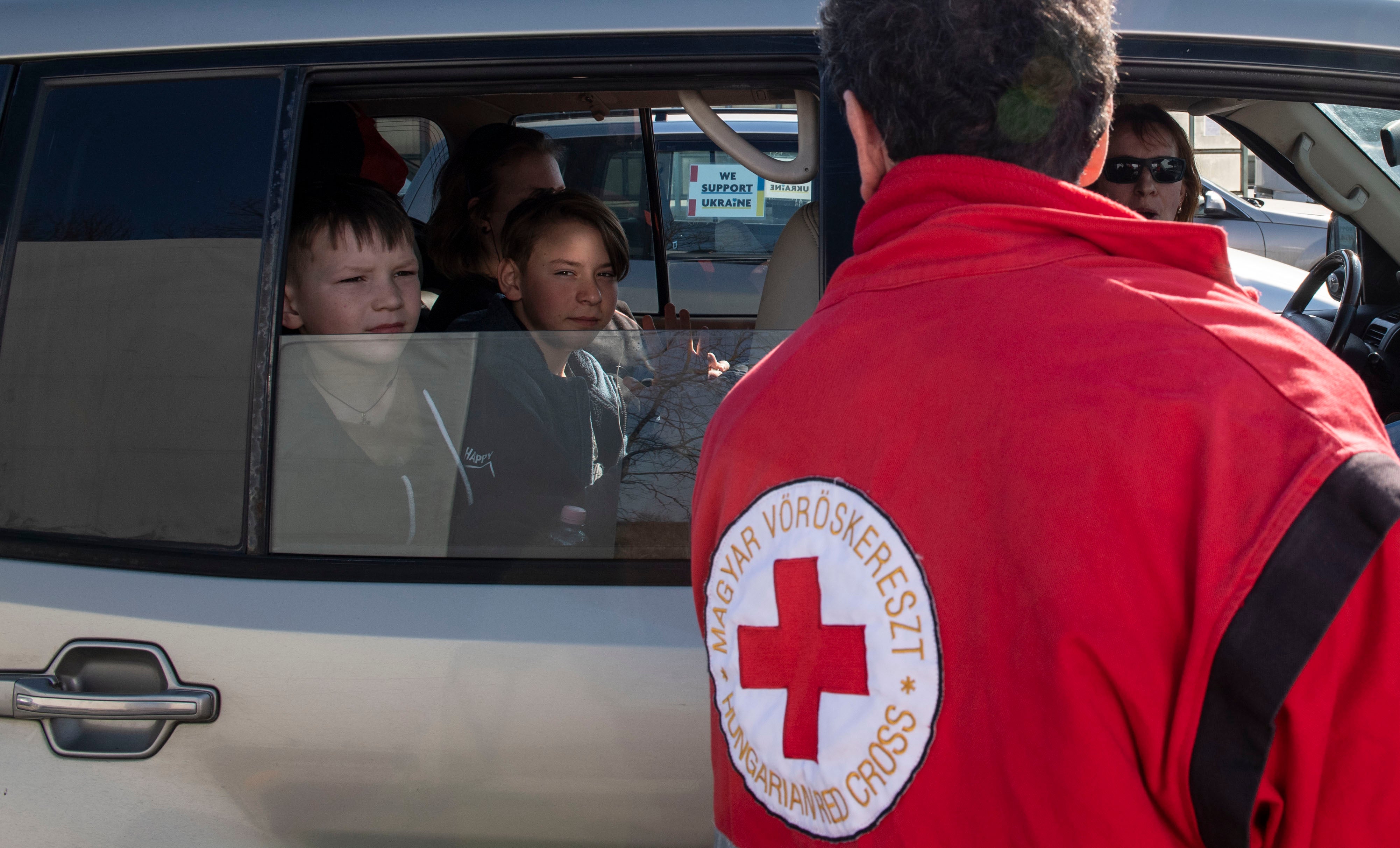 Marja Nesterova has brought her four children with her to escape the bombings