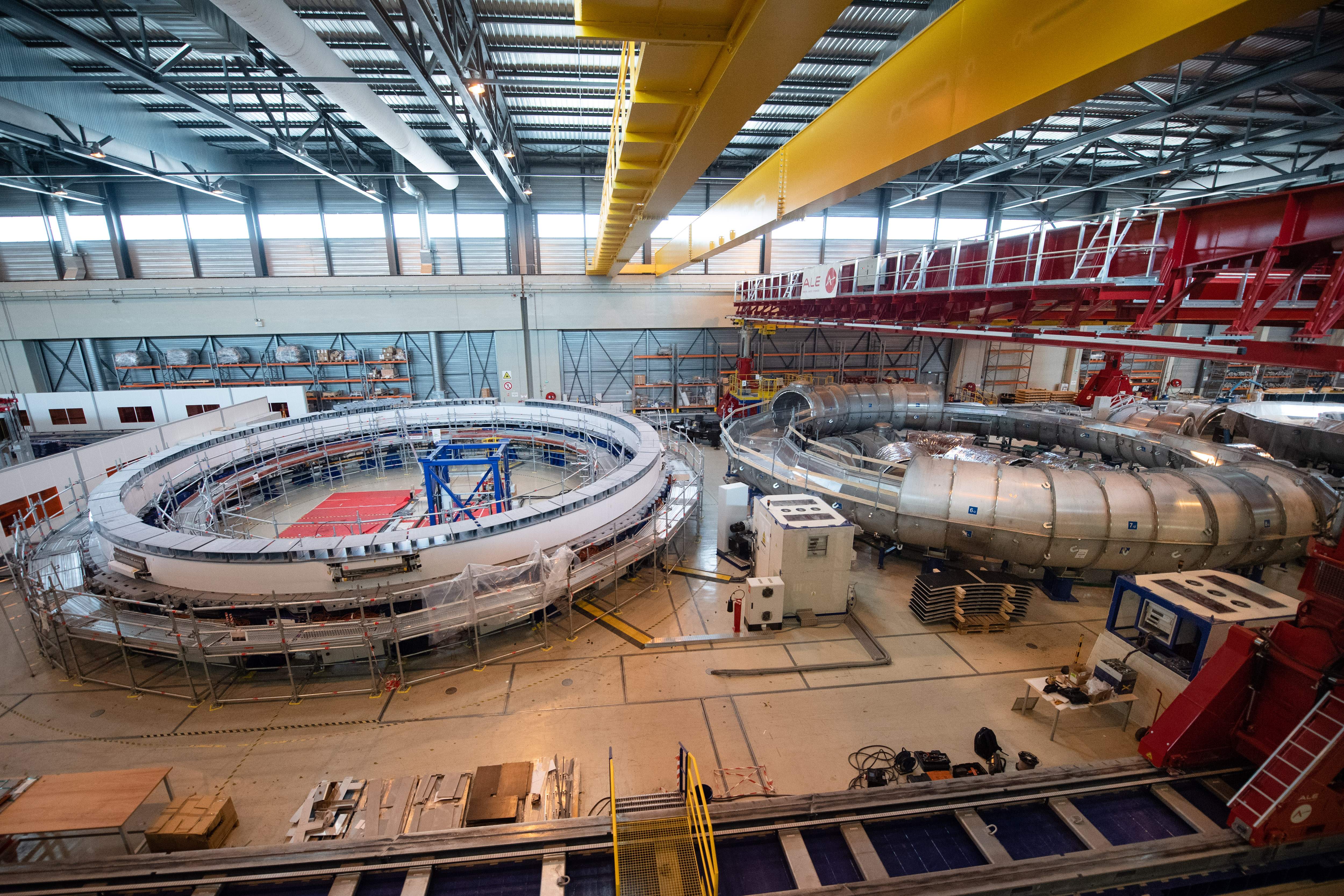 The construction of poloidal field coils are part of the magnetic system that will contribute to the nuclear fusion machine Tokamak in Saint-Paul-les-Durance, southeastern France