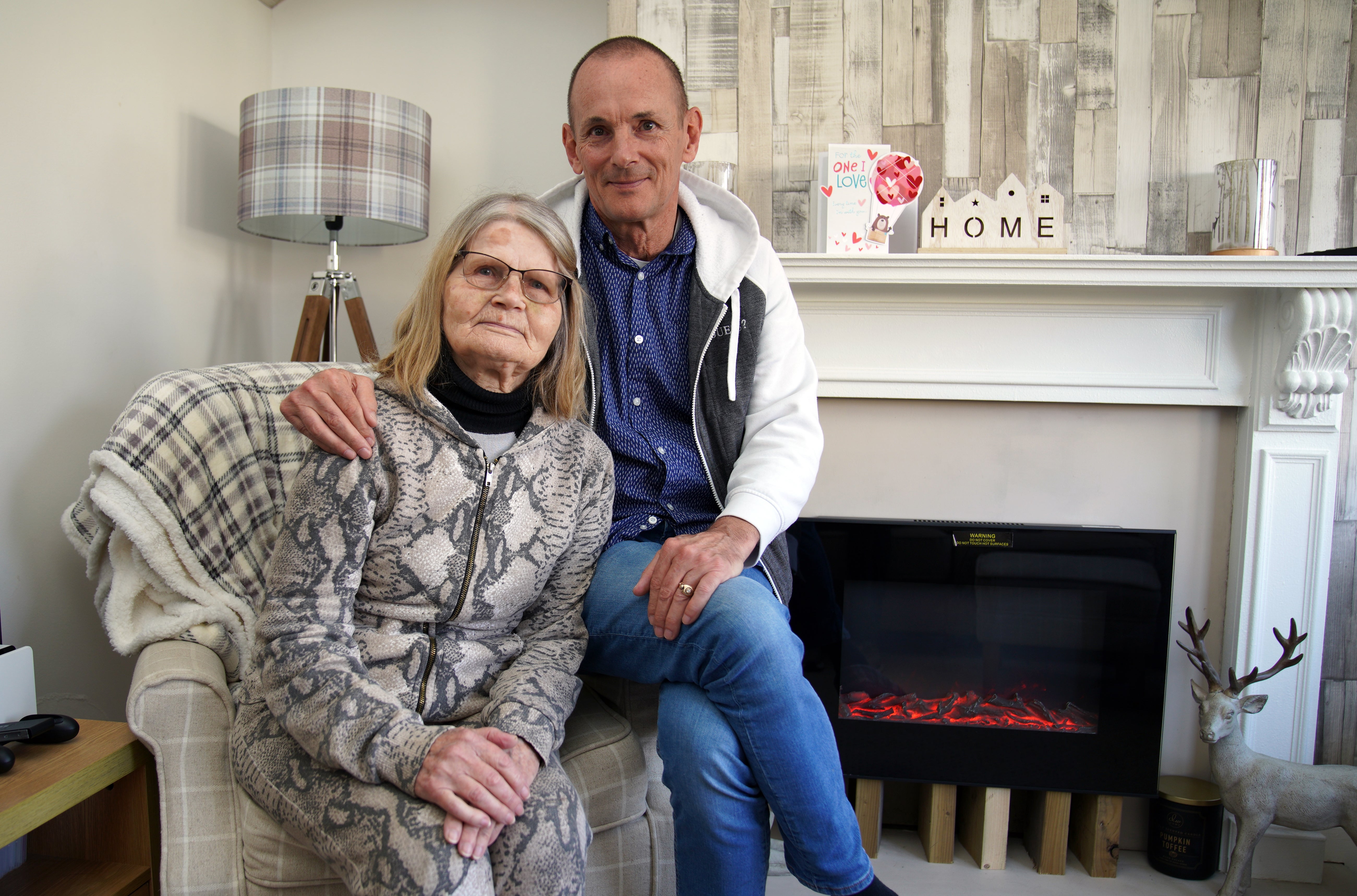 Michael Felton with his mother-in-law Nadia (Peter Byrne/PA)