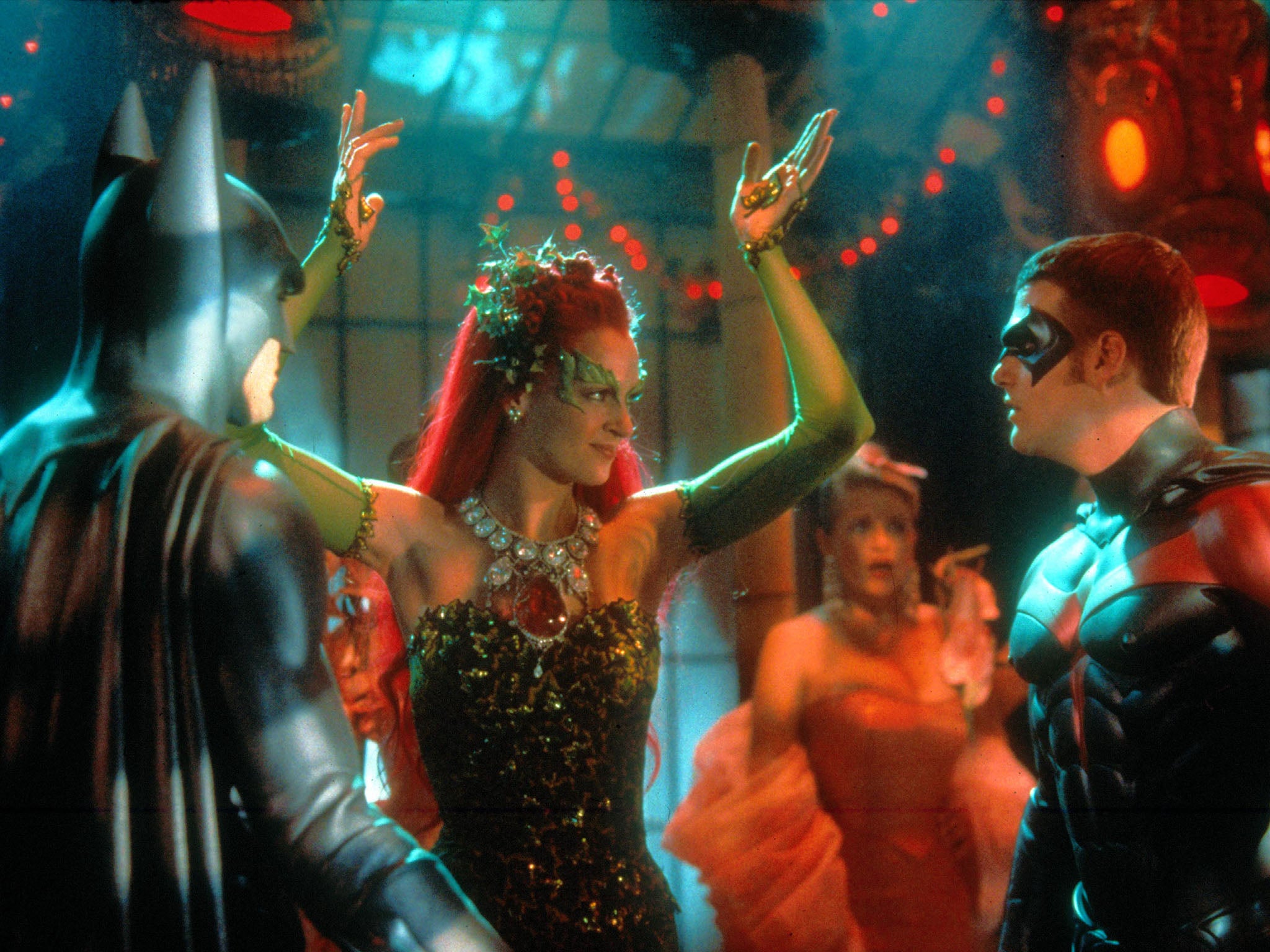 George Clooney, Uma Thurman and Chris O’Donnell in ‘Batman & Robin'