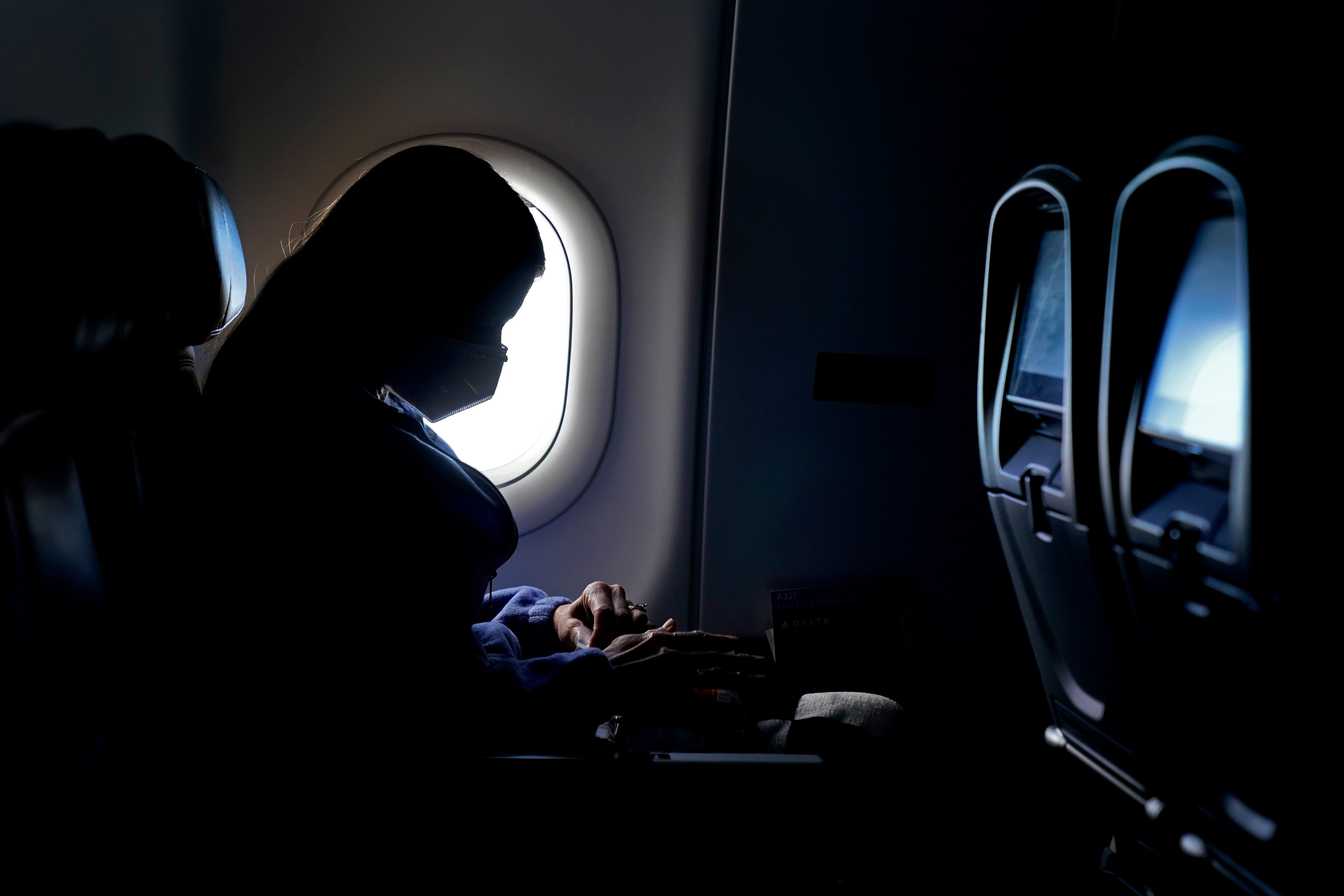 A passenger aboard an aircraft