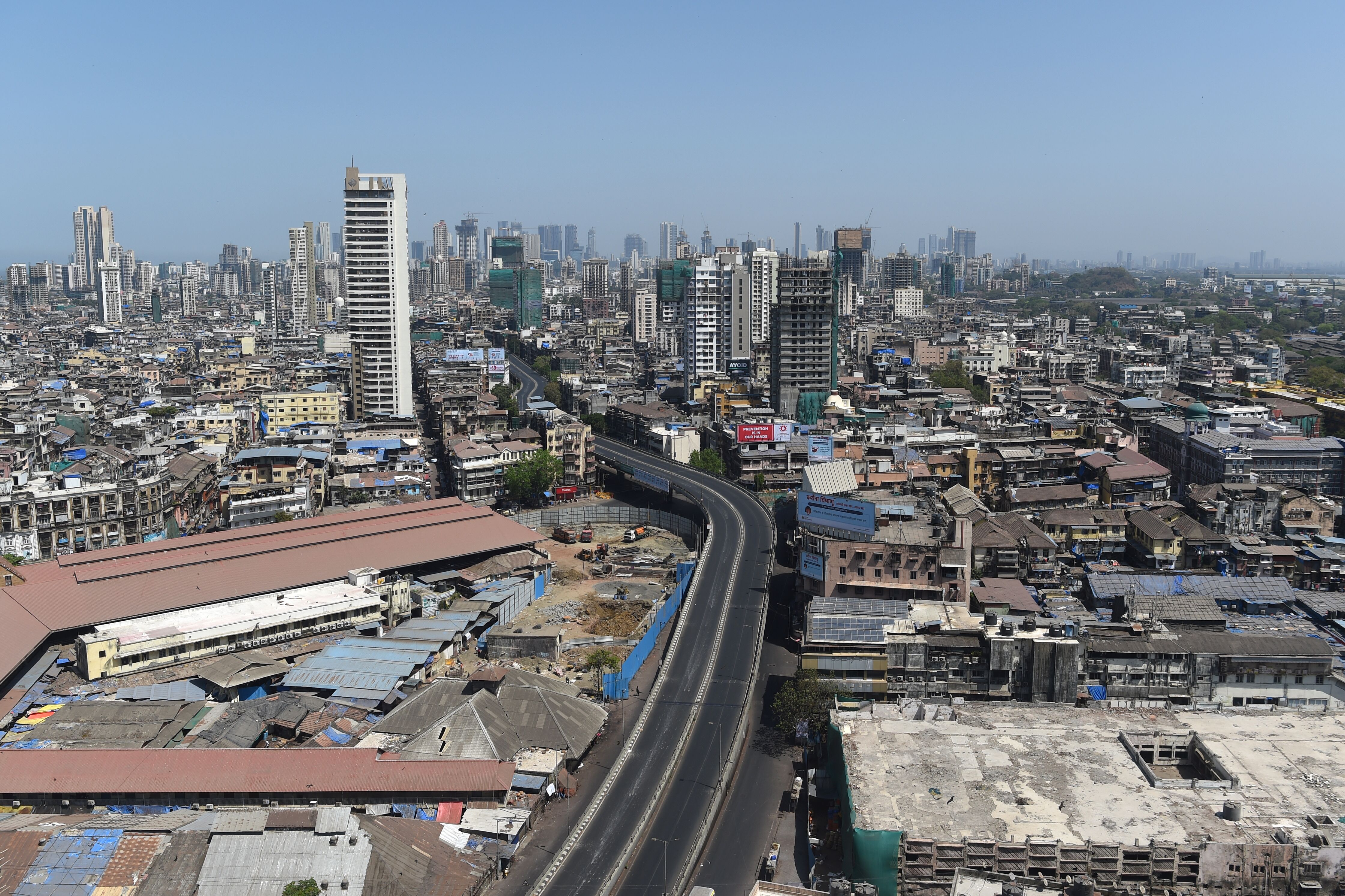 Skyscrapers and slums in Mumbai