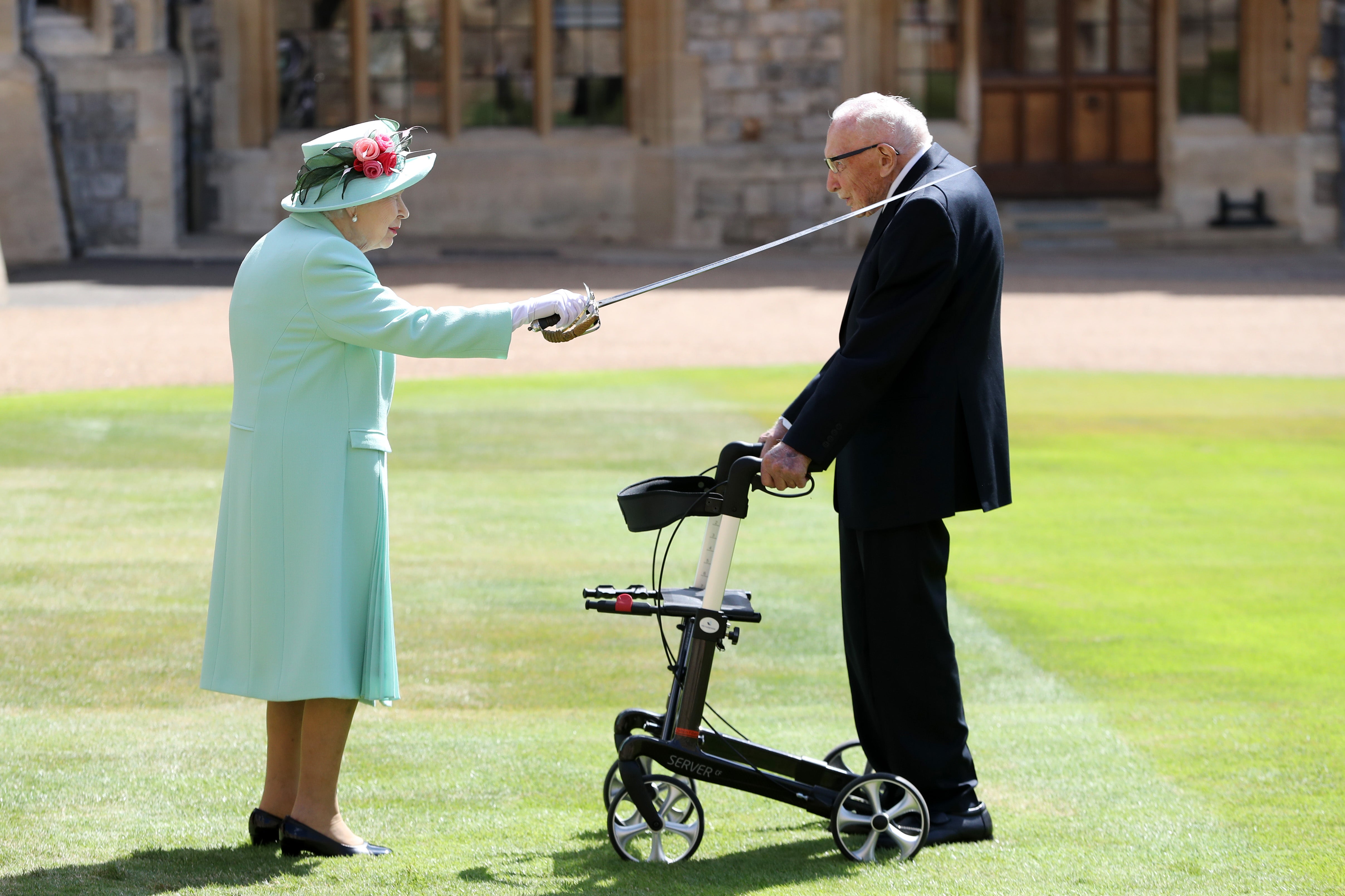 Captain Tom was knighted by the late Queen in July 2020 for his fundraising efforts