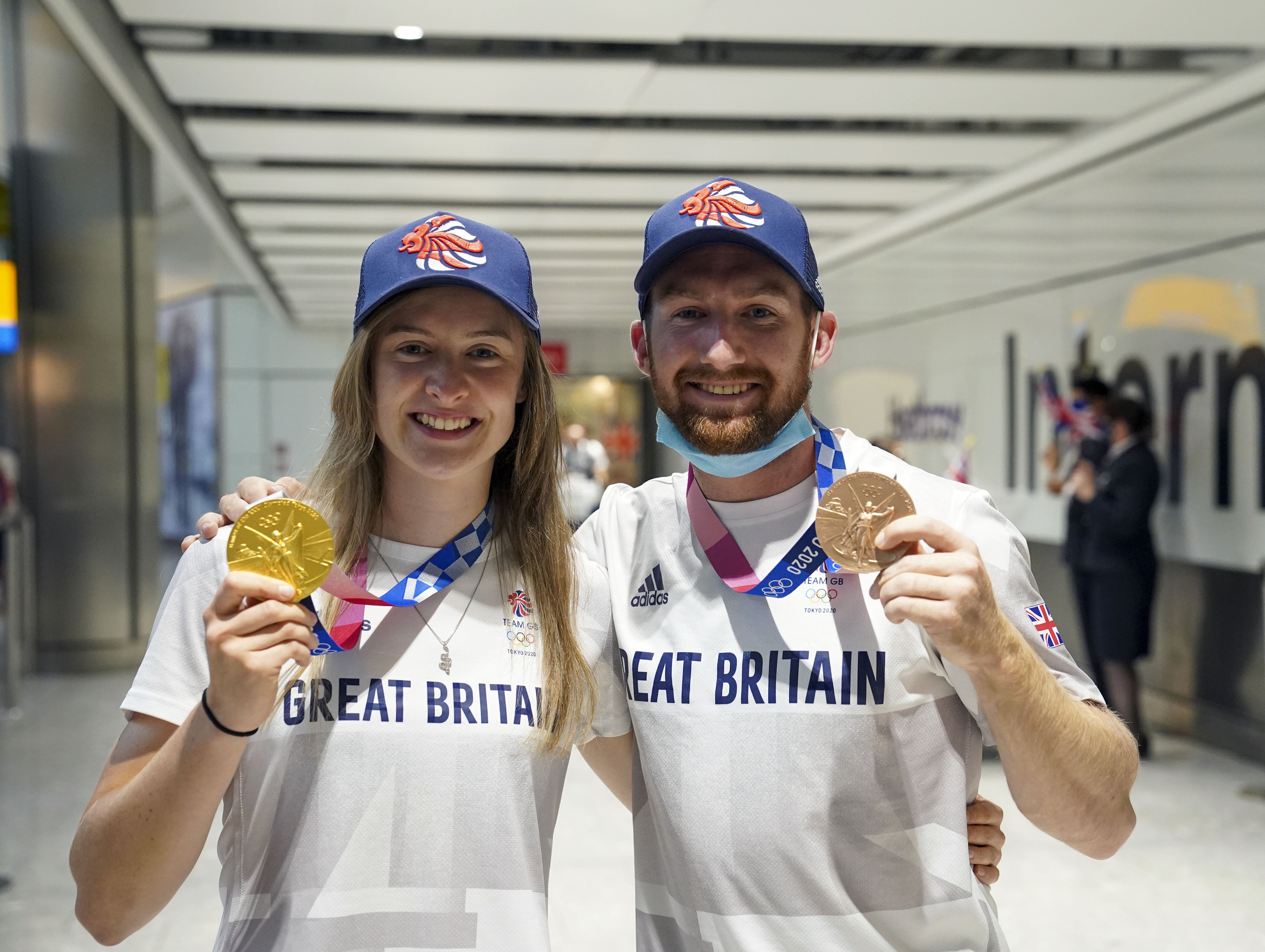 Brooks, right, took Olympic bronze in the men’s event after Charlotte Worthington claimed gold in the women’s competition (Steve Parsons/PA)