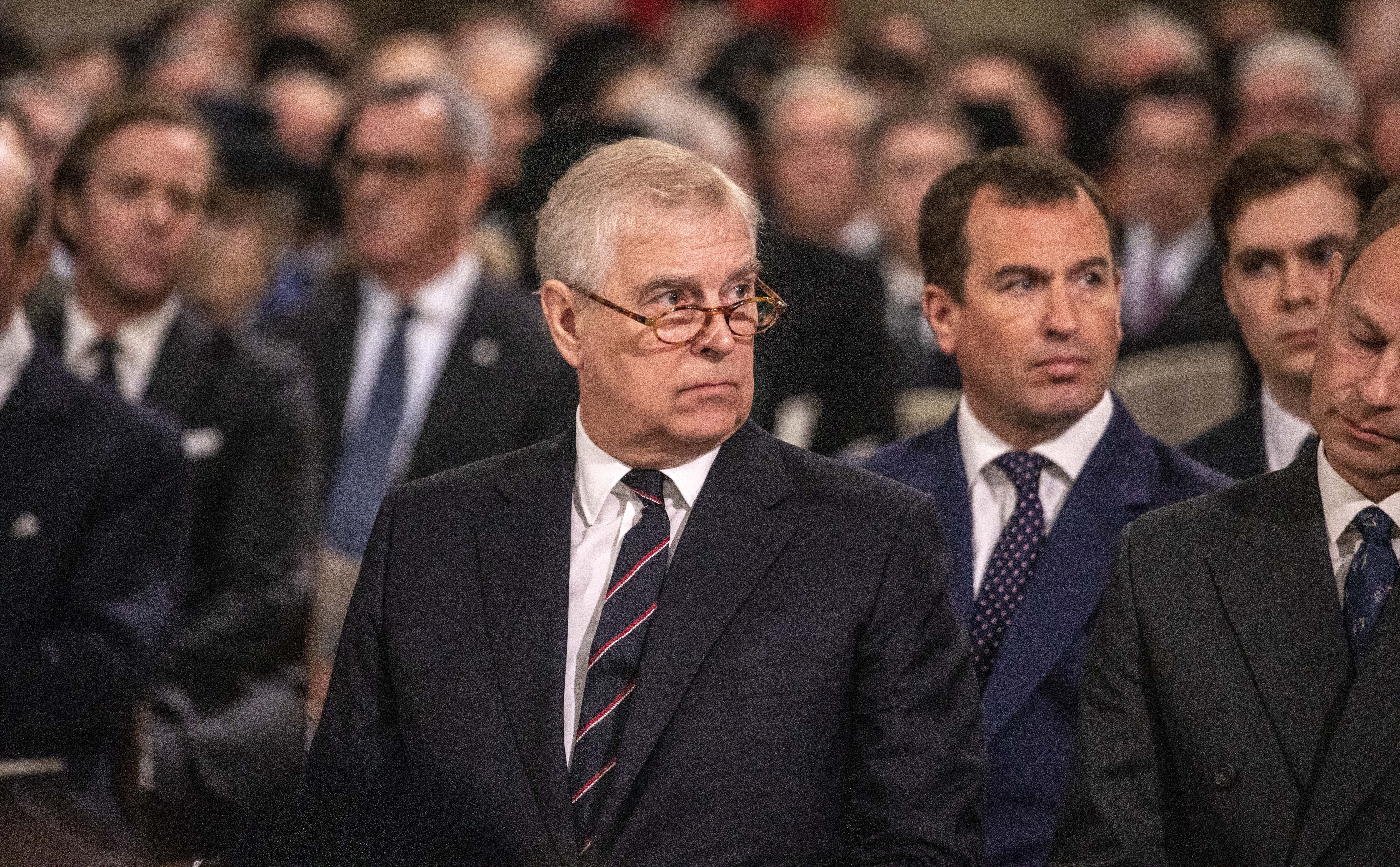 The Duke of York during a Service of Thanksgiving for the life of the Duke of Edinburgh (Richard Pohle/The Times/PA)