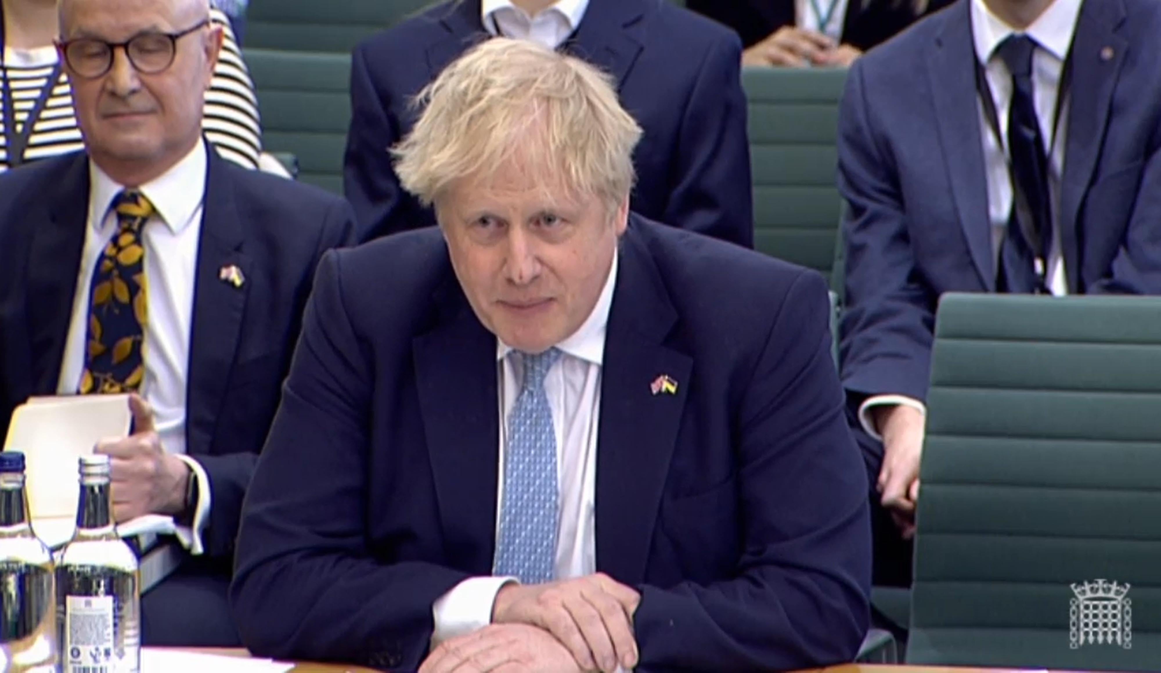 Prime Minister Boris Johnson answering questions in front of the Liaison Committee (House of Commons/PA)