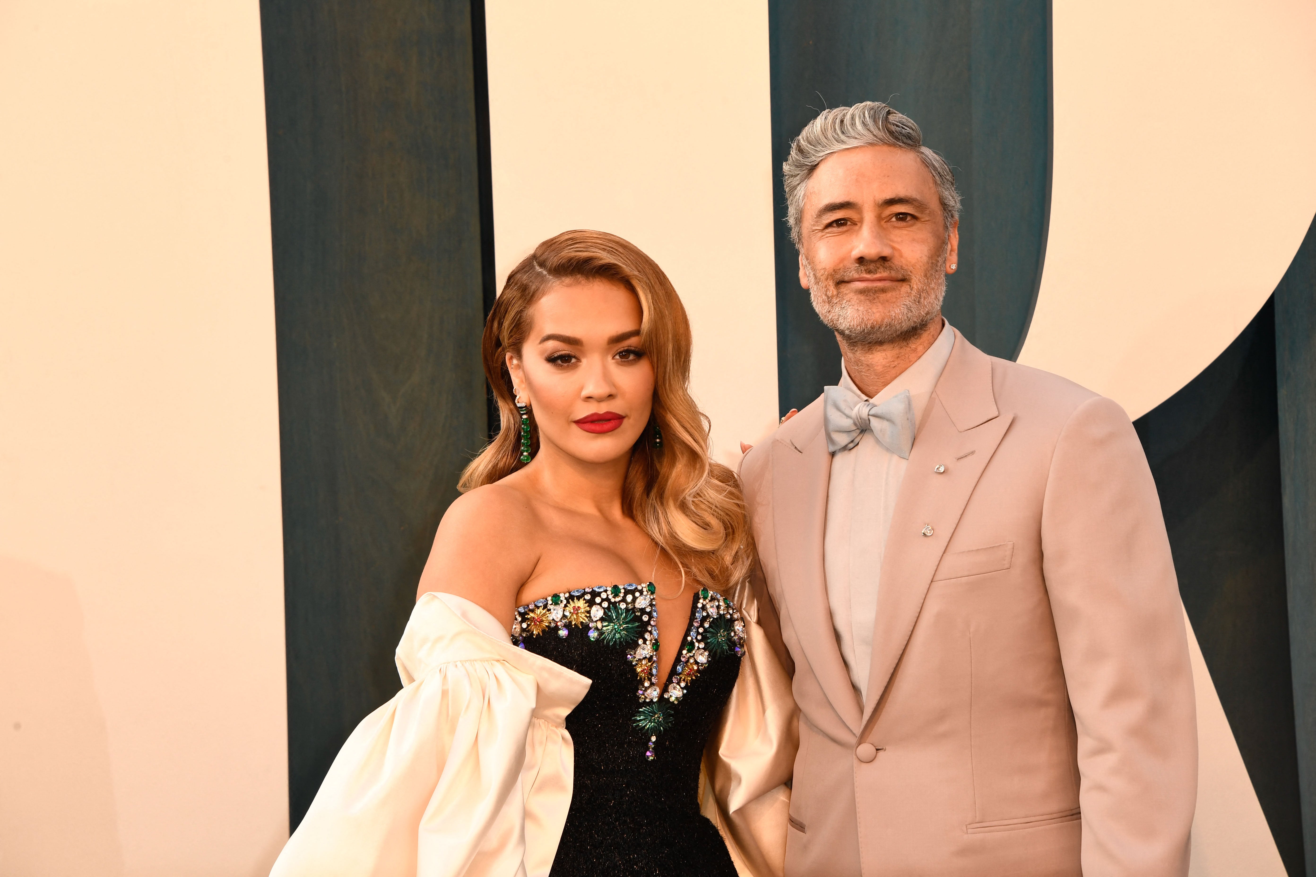 Ora and Waititi at the Vanity Fair party