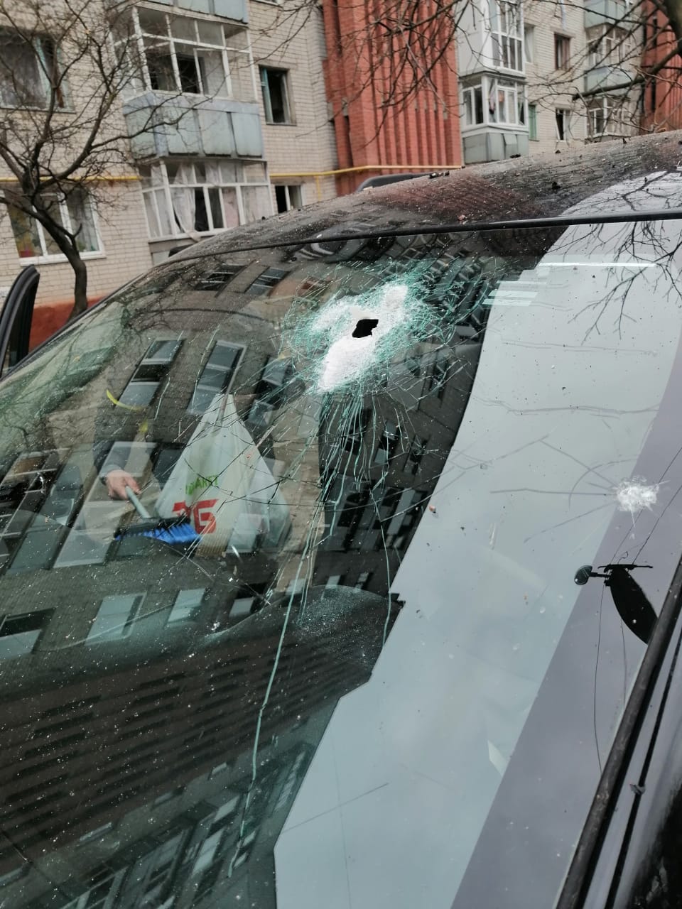 Yulia Zhdanova’s car after the 3 March bombing