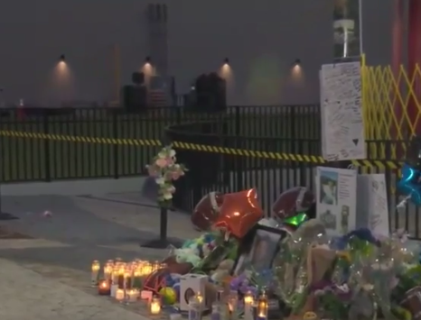 A memorial was set up in park for Tyre