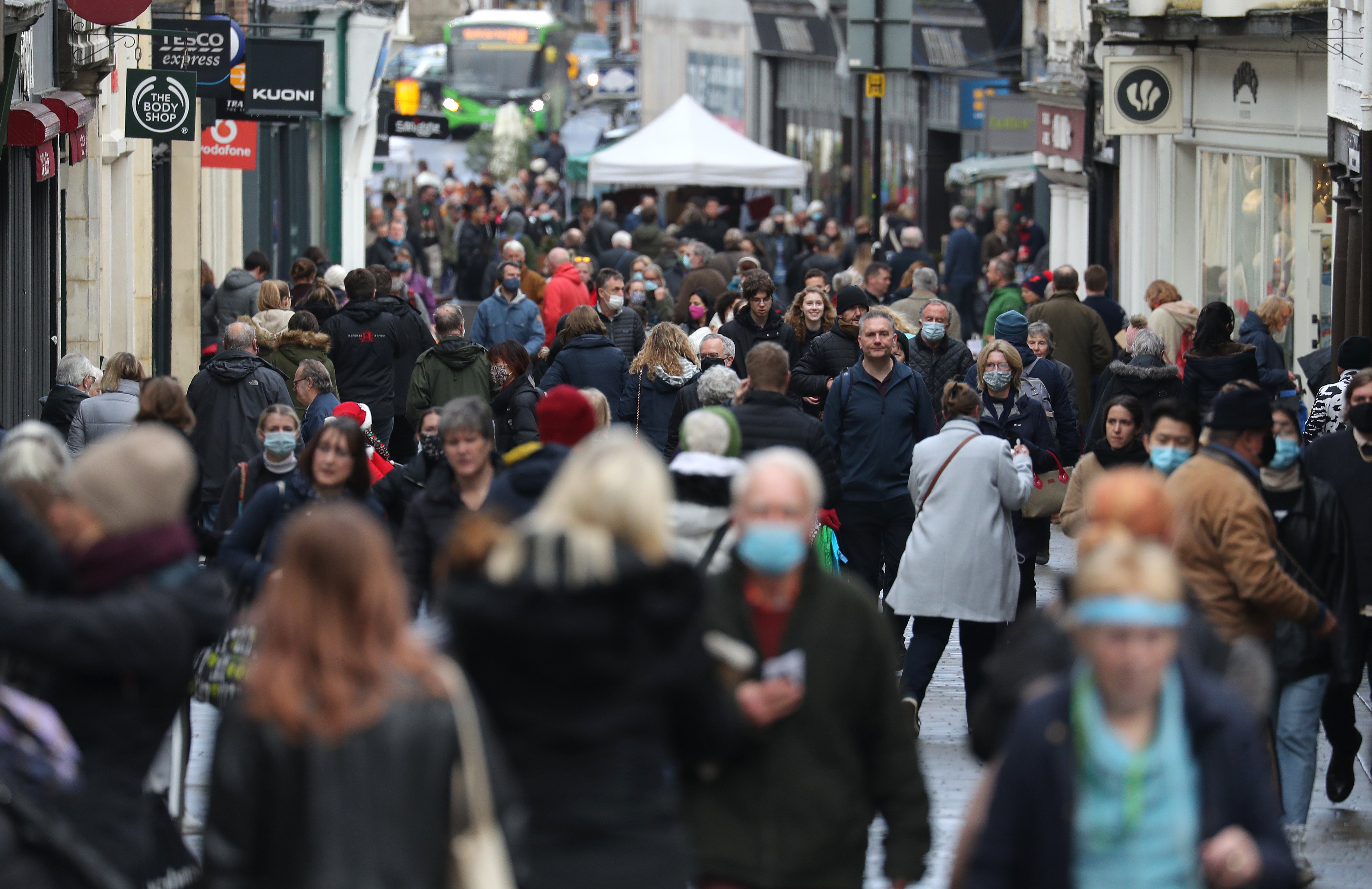 UK economic growth grew at a faster pace than first thought in the final three months of 2021 despite the spread of the Omicron variant of coronavirus, according to official figures (Andrew Matthews?PA)